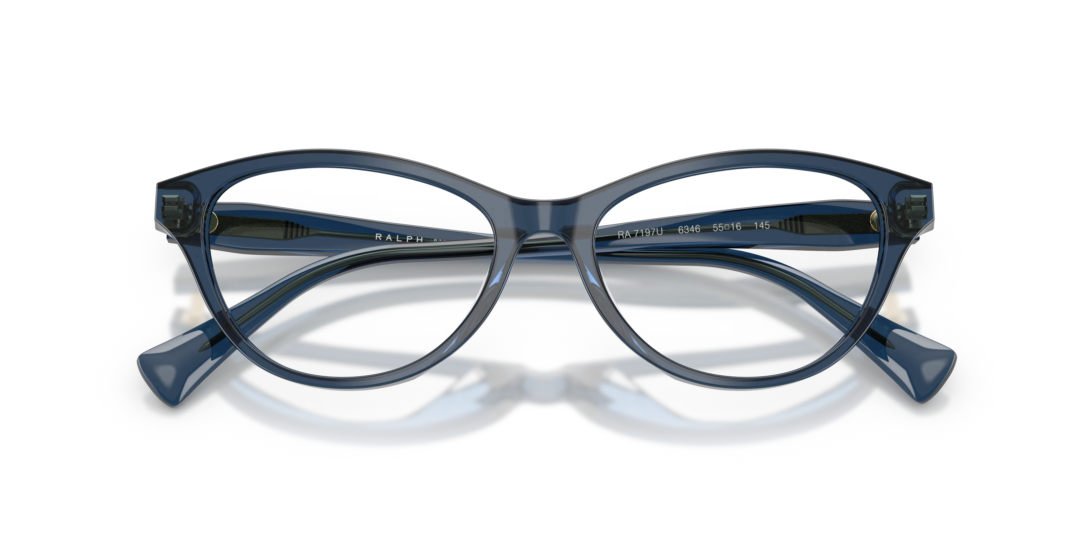 Ralph Lauren RA7197U 6346 Montature da vista Acetato Blu Trasparente Cat Eye Normale - immagine 2