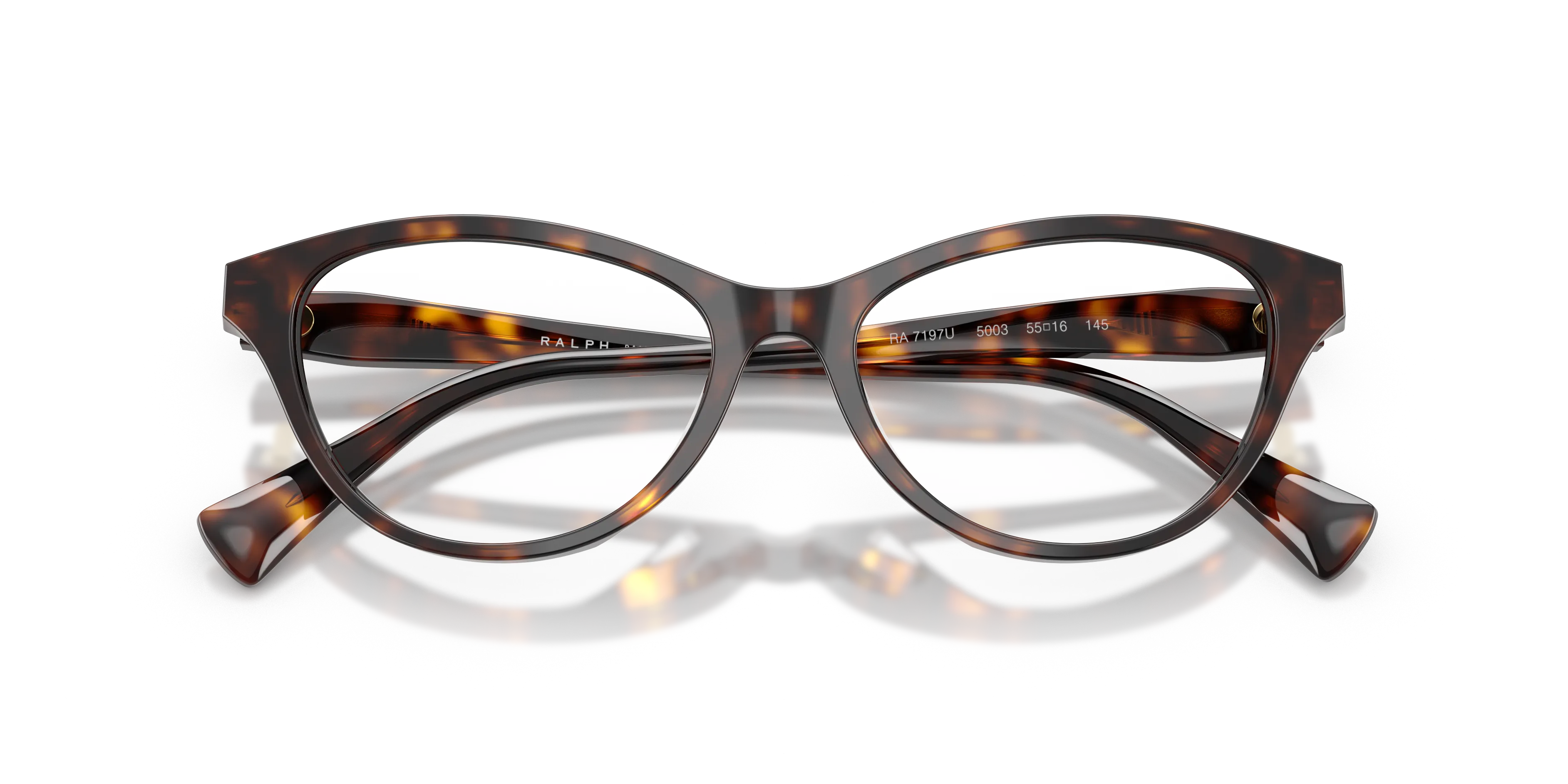 Ralph Lauren RA7197U 5003 Montature da vista Acetato Marrone Trasparente Cat Eye Normale - immagine 2