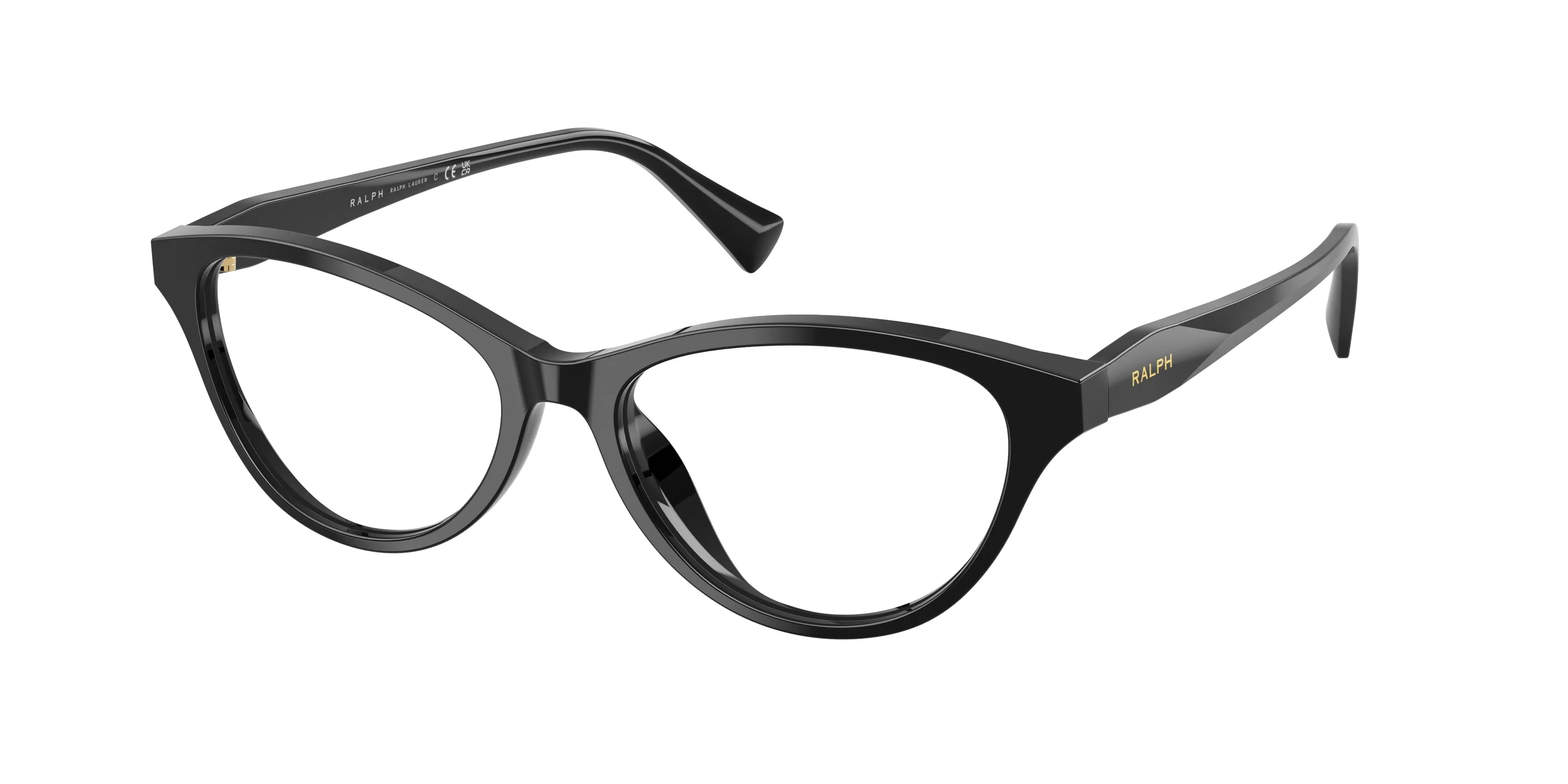 Ralph Lauren RA7197U 5001 Montature da vista Acetato Nero Trasparente Cat Eye Normale - immagine 1