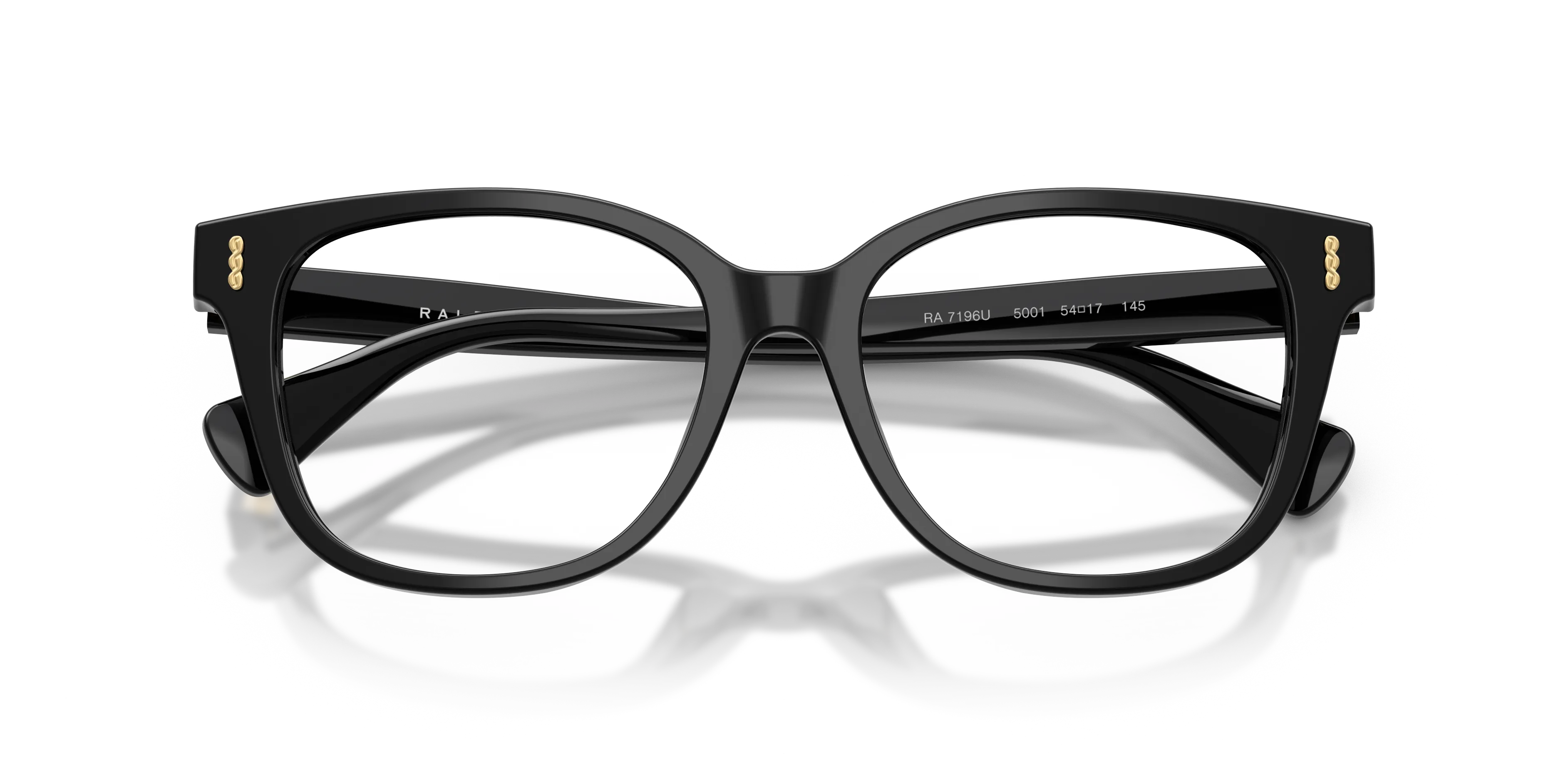 Ralph Lauren RA7196U 5001 Montature da vista Acetato Nero Trasparente Squadrata Normale - immagine 2