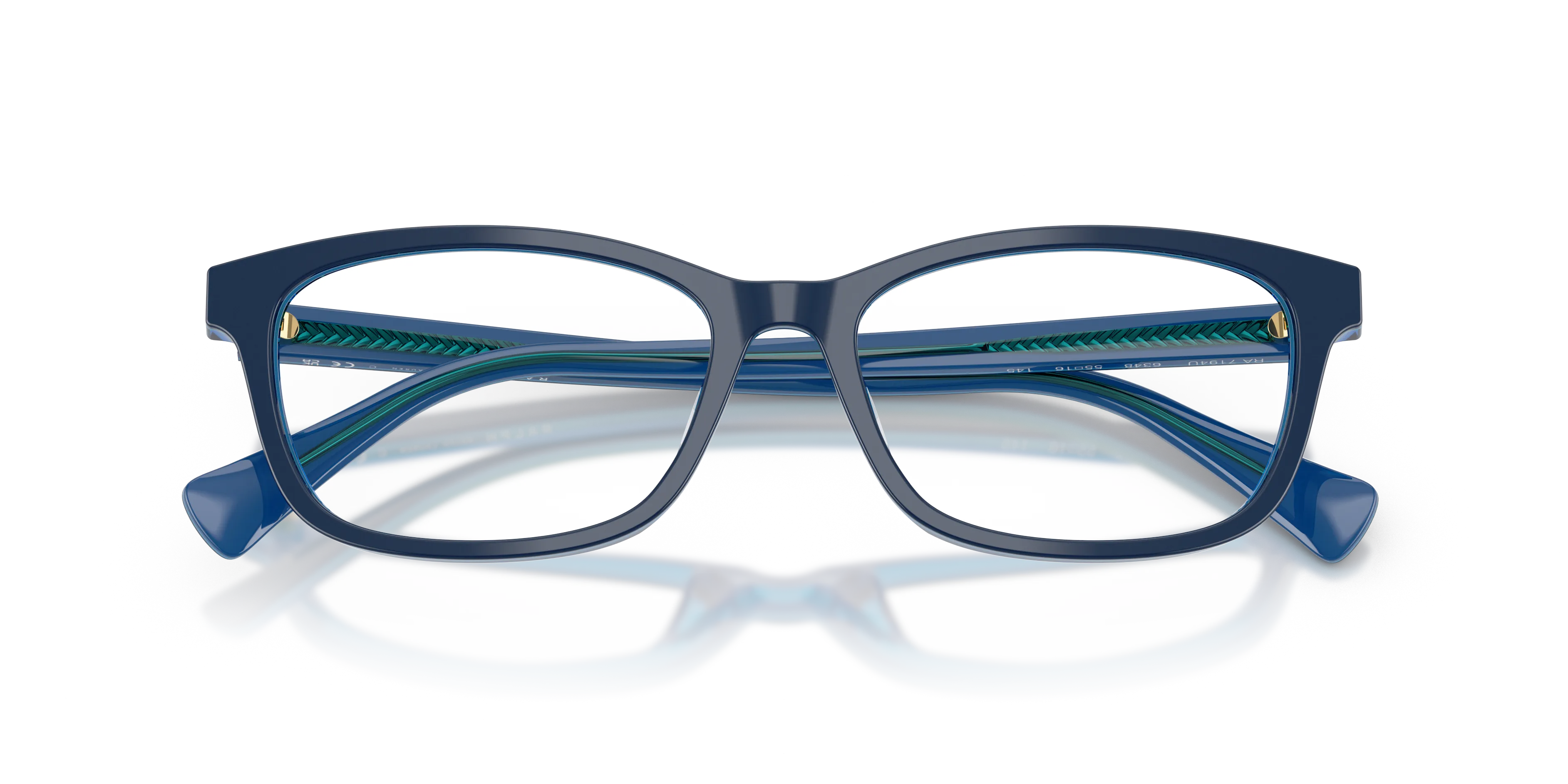 Ralph Lauren RA7194U 6348 Montature da vista Acetato Blu Trasparente Squadrata Normale - immagine 2