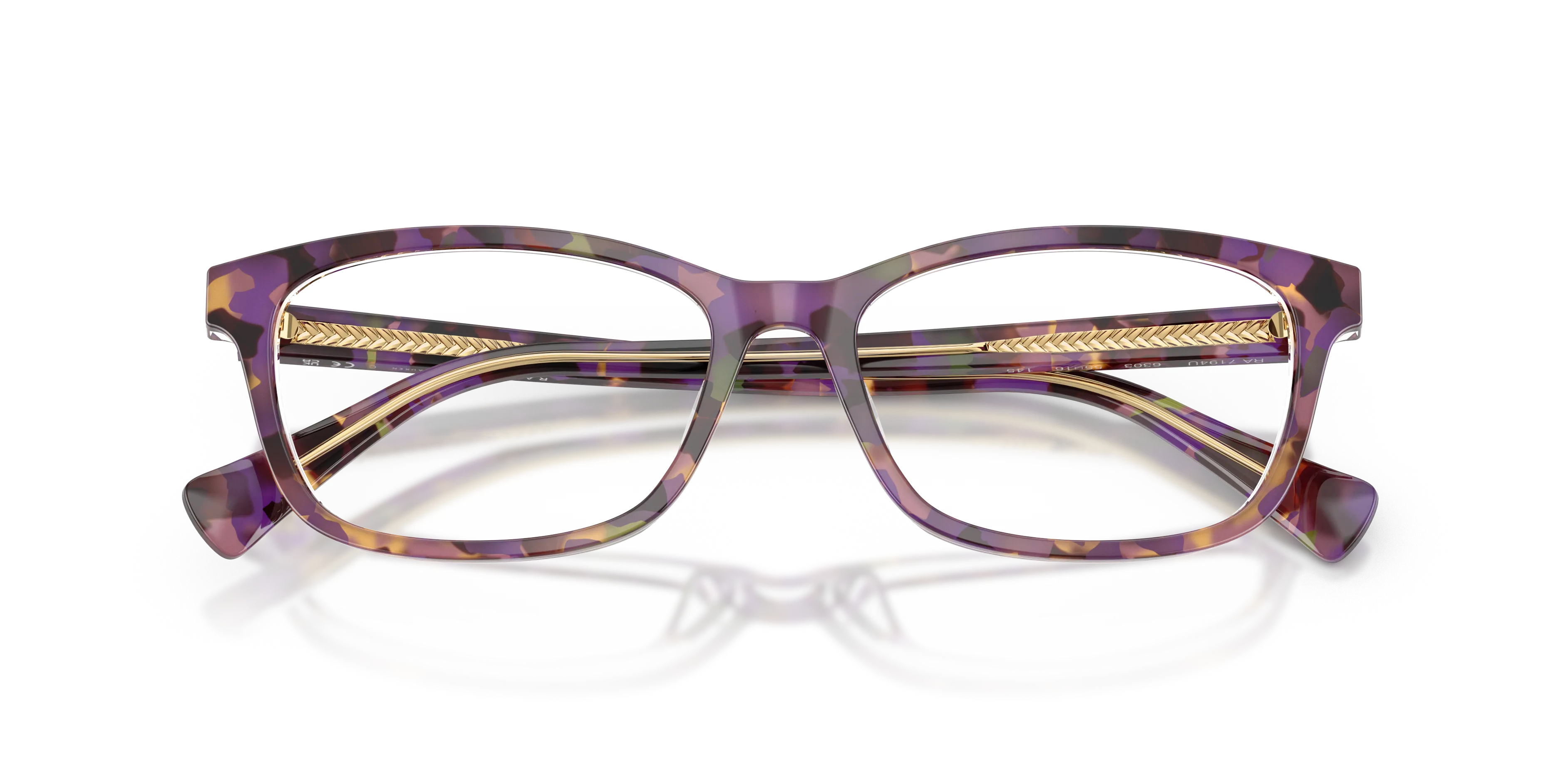 Ralph Lauren RA7194U 6303 Montature da vista Acetato Tartaruga Trasparente Squadrata Normale - immagine 2