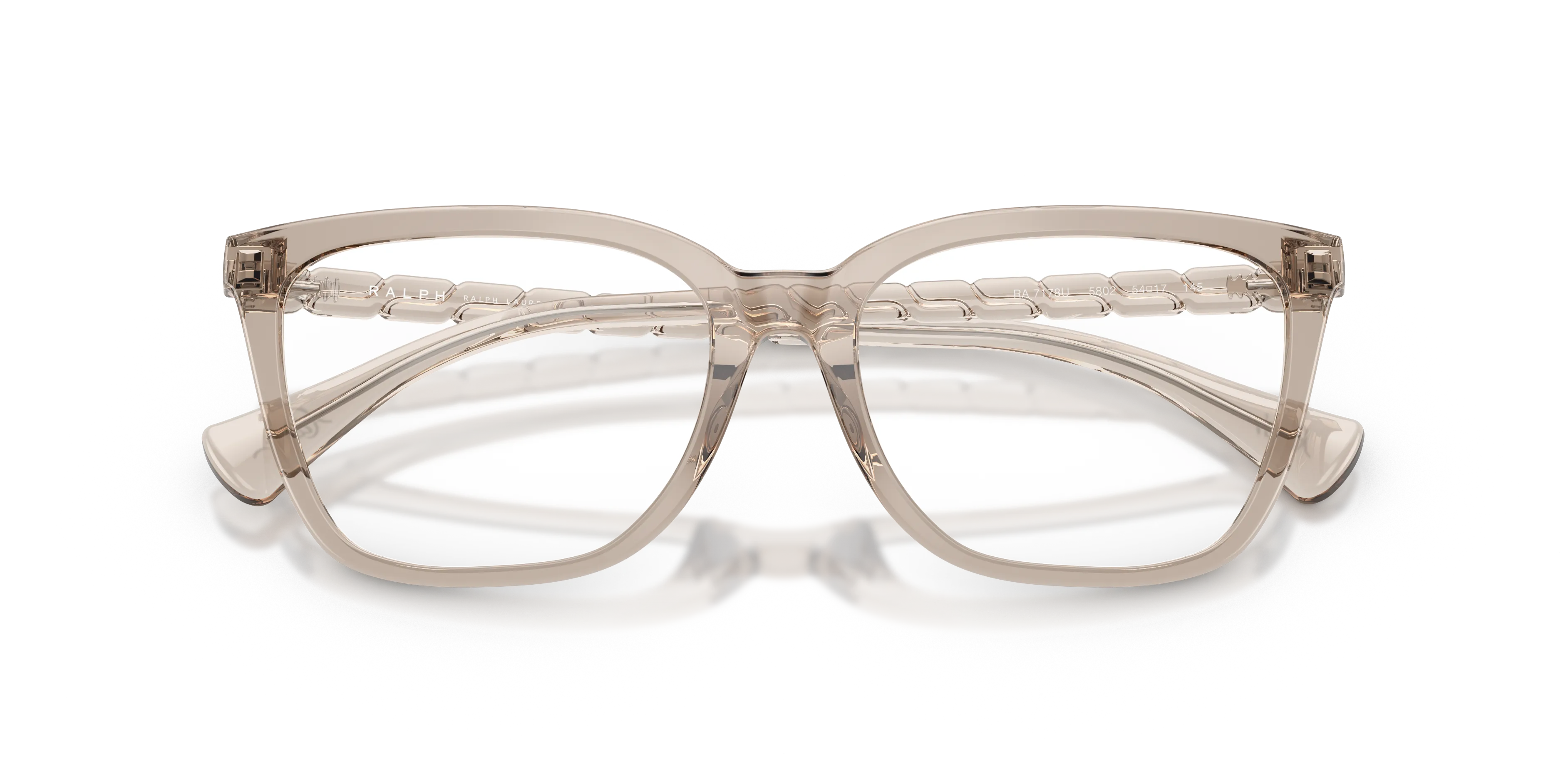 Ralph Lauren RA7178U 5802 Montature da vista Iniettato Marrone Trasparente Farfalla Normale - immagine 2