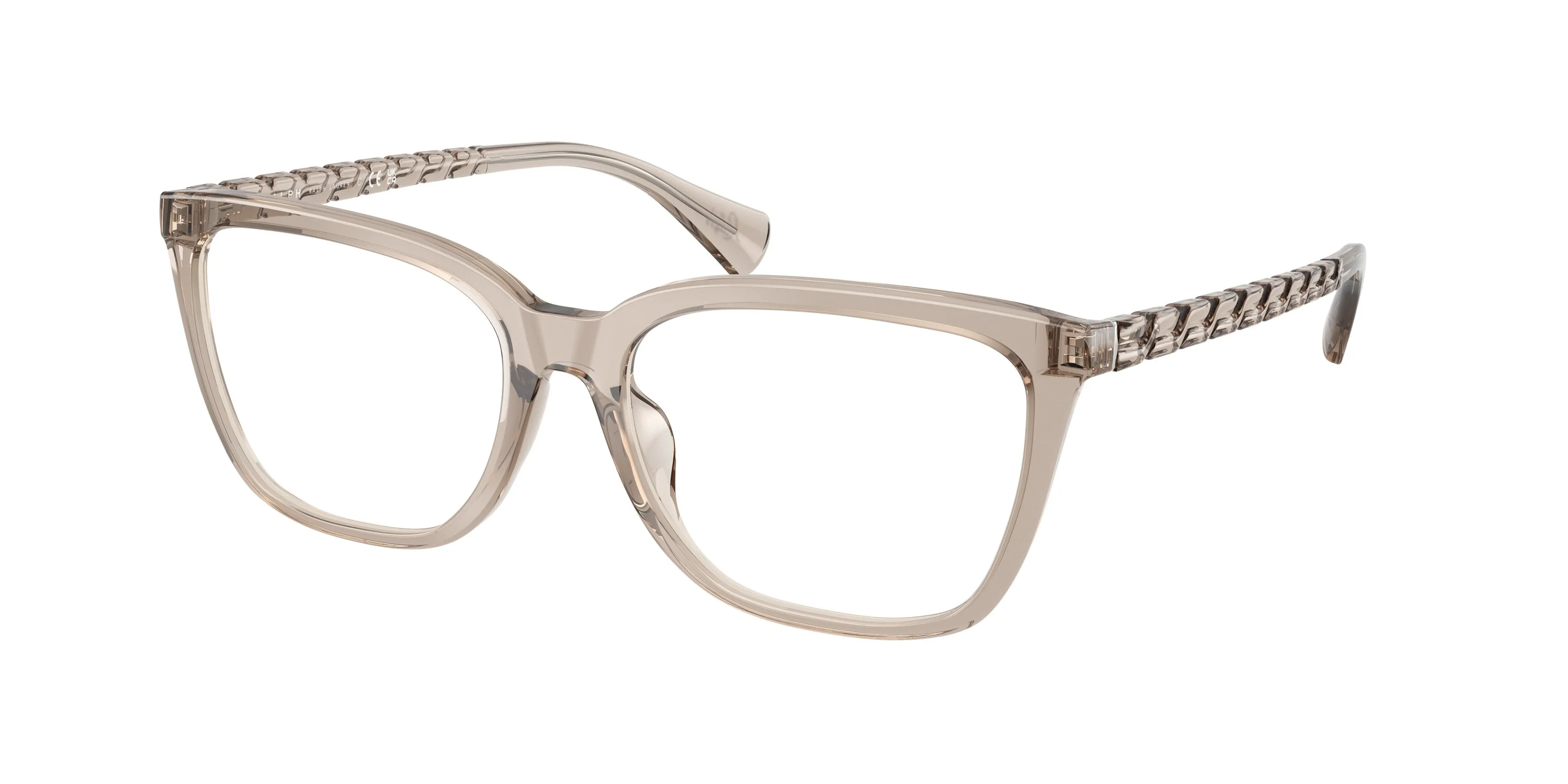 Ralph Lauren RA7178U 5802 Montature da vista Iniettato Marrone Trasparente Farfalla Normale - immagine 1
