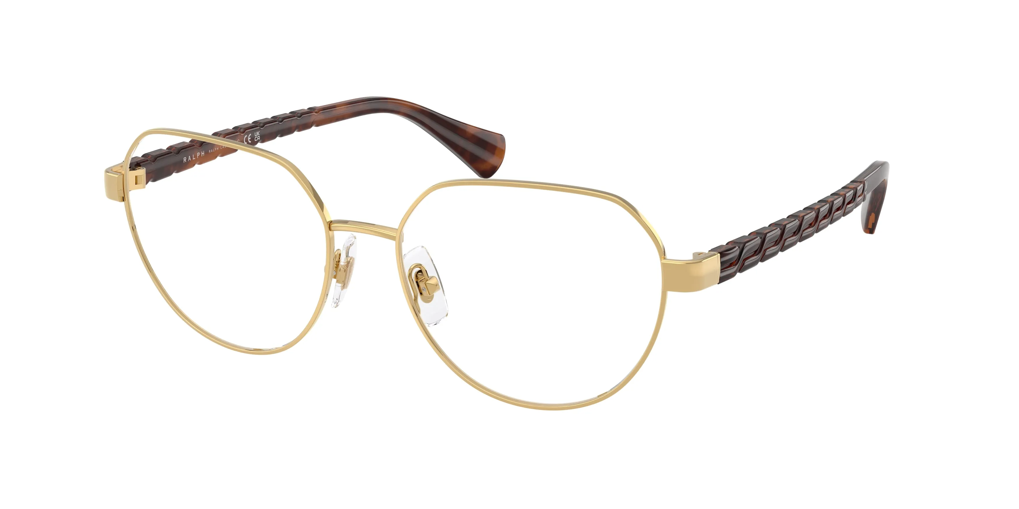 Ralph Lauren RA6065 9490 Montature da vista Metallo Oro Trasparente Geometrica Normale - immagine 1