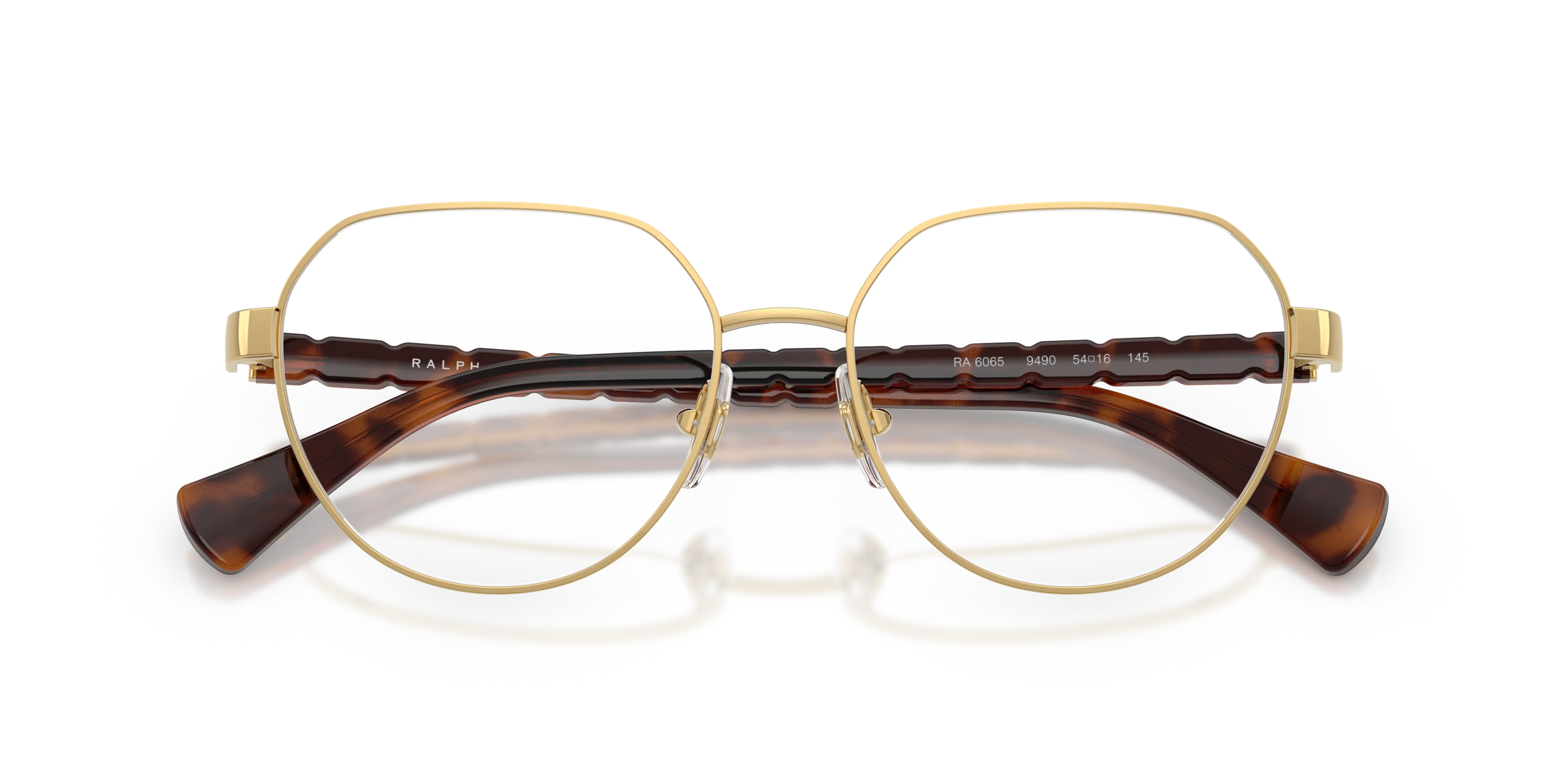 Ralph Lauren RA6065 9490 Montature da vista Metallo Oro Trasparente Geometrica Normale - immagine 2