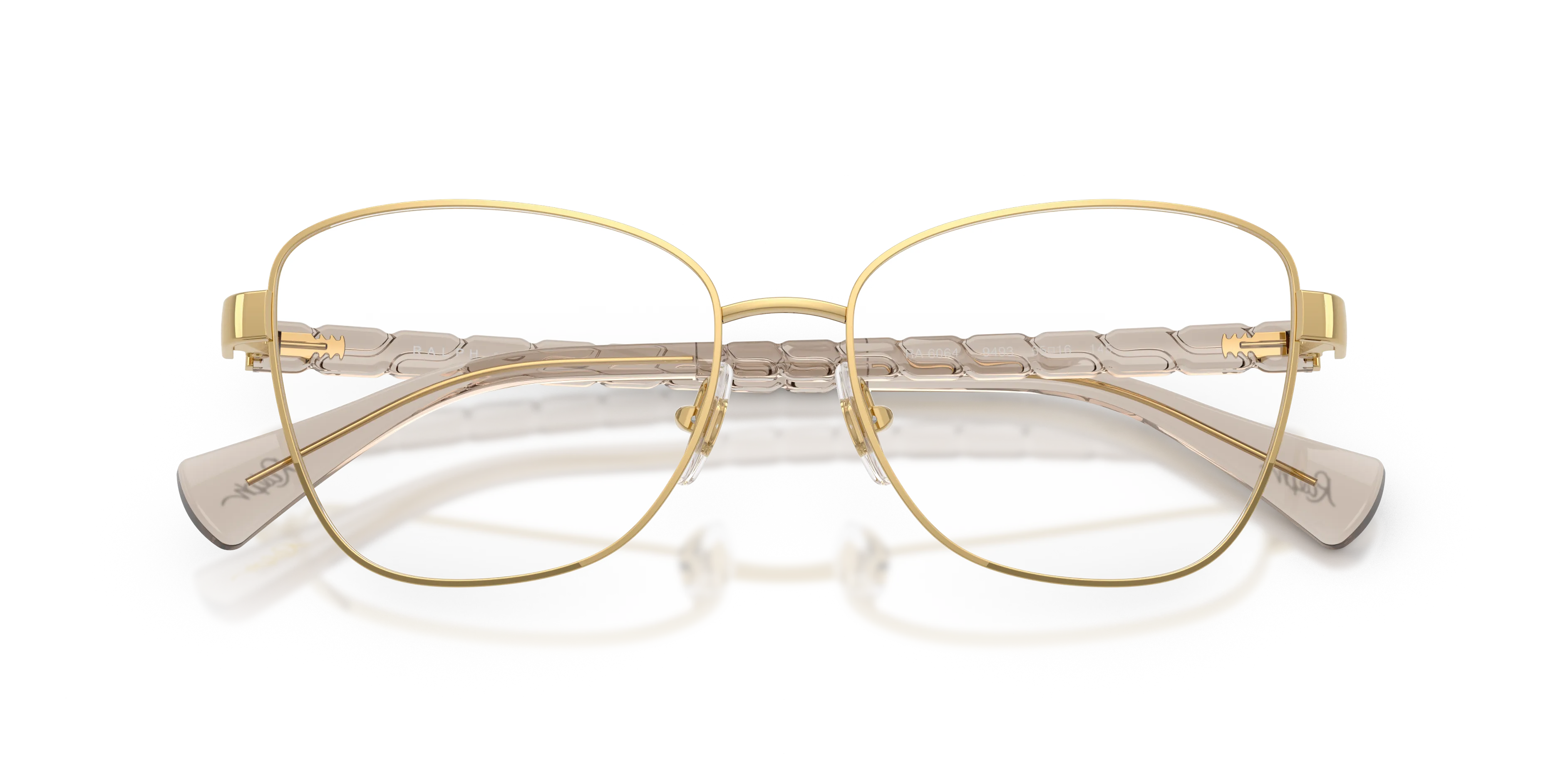 Ralph Lauren RA6064 9493 Montature da vista Metallo Oro Trasparente Geometrica Normale - immagine 2