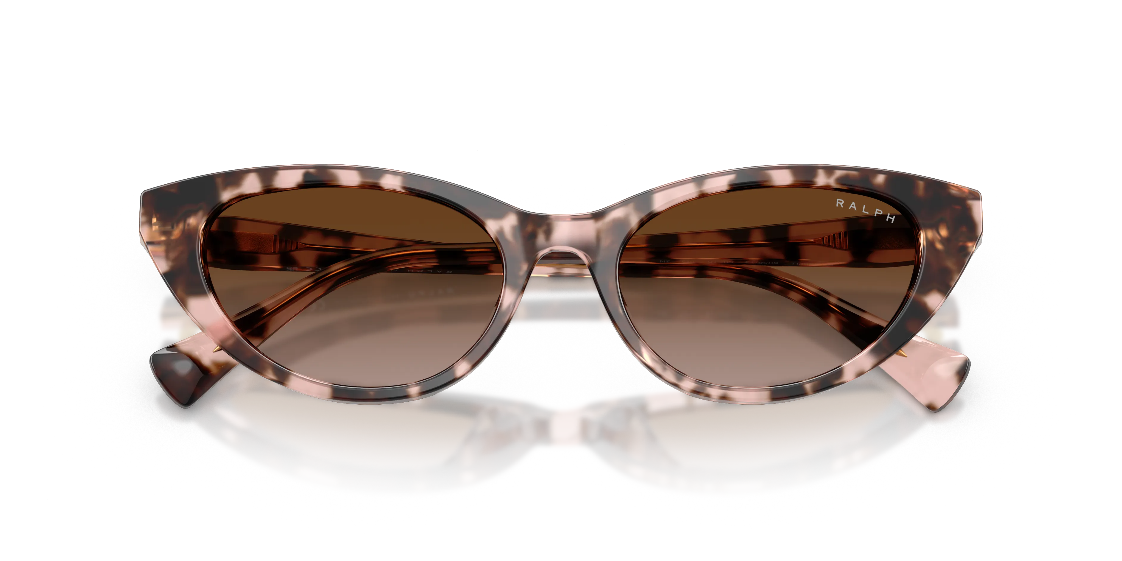 Ralph Lauren RA5352U 605813 Occhiali da sole Acetato Rosa Marrone Cat Eye Normale Sfumato - immagine 2