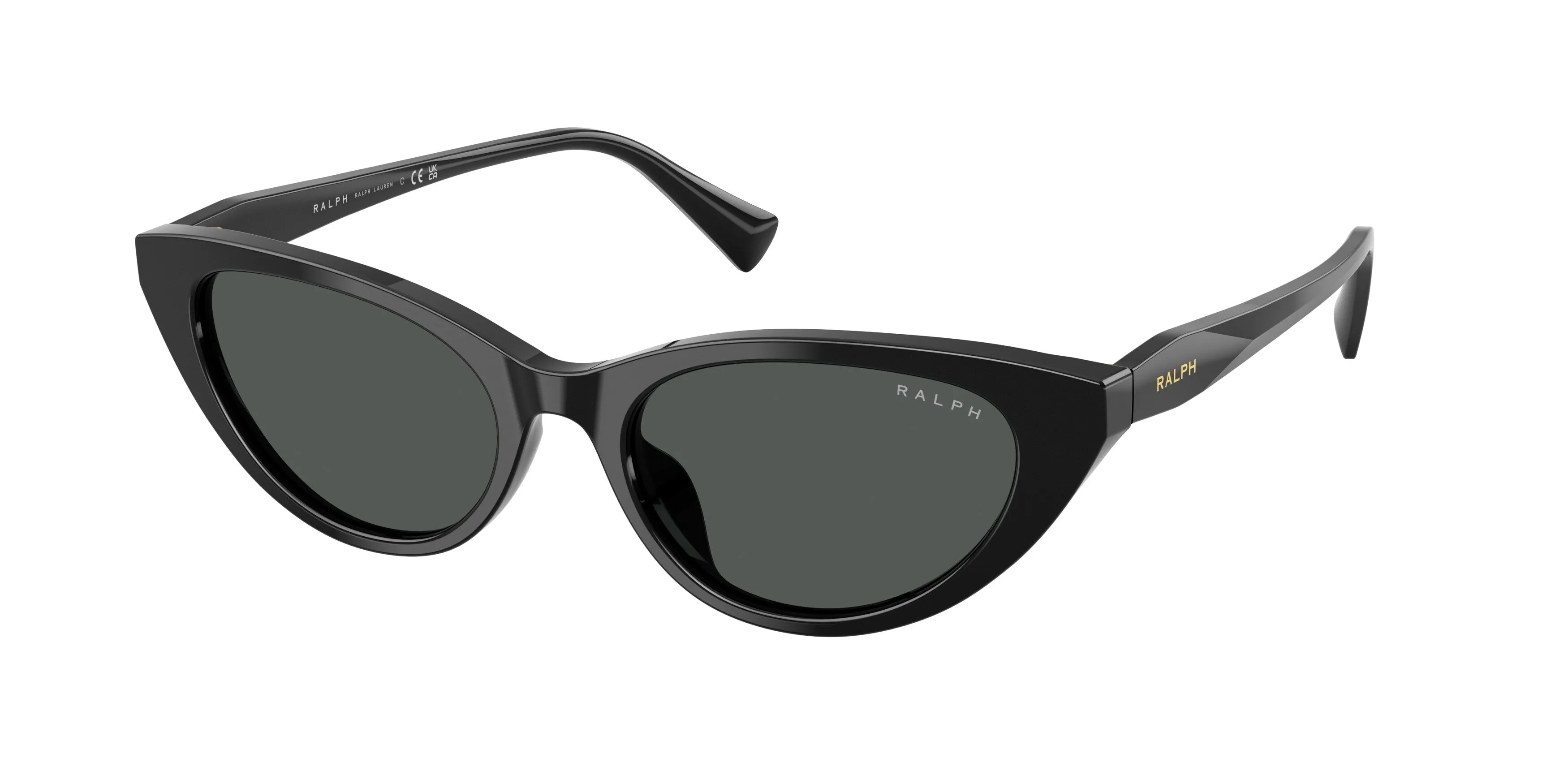 Ralph Lauren RA5352U 500187 Occhiali da sole Acetato Nero Grigio Cat Eye Normale - immagine 1