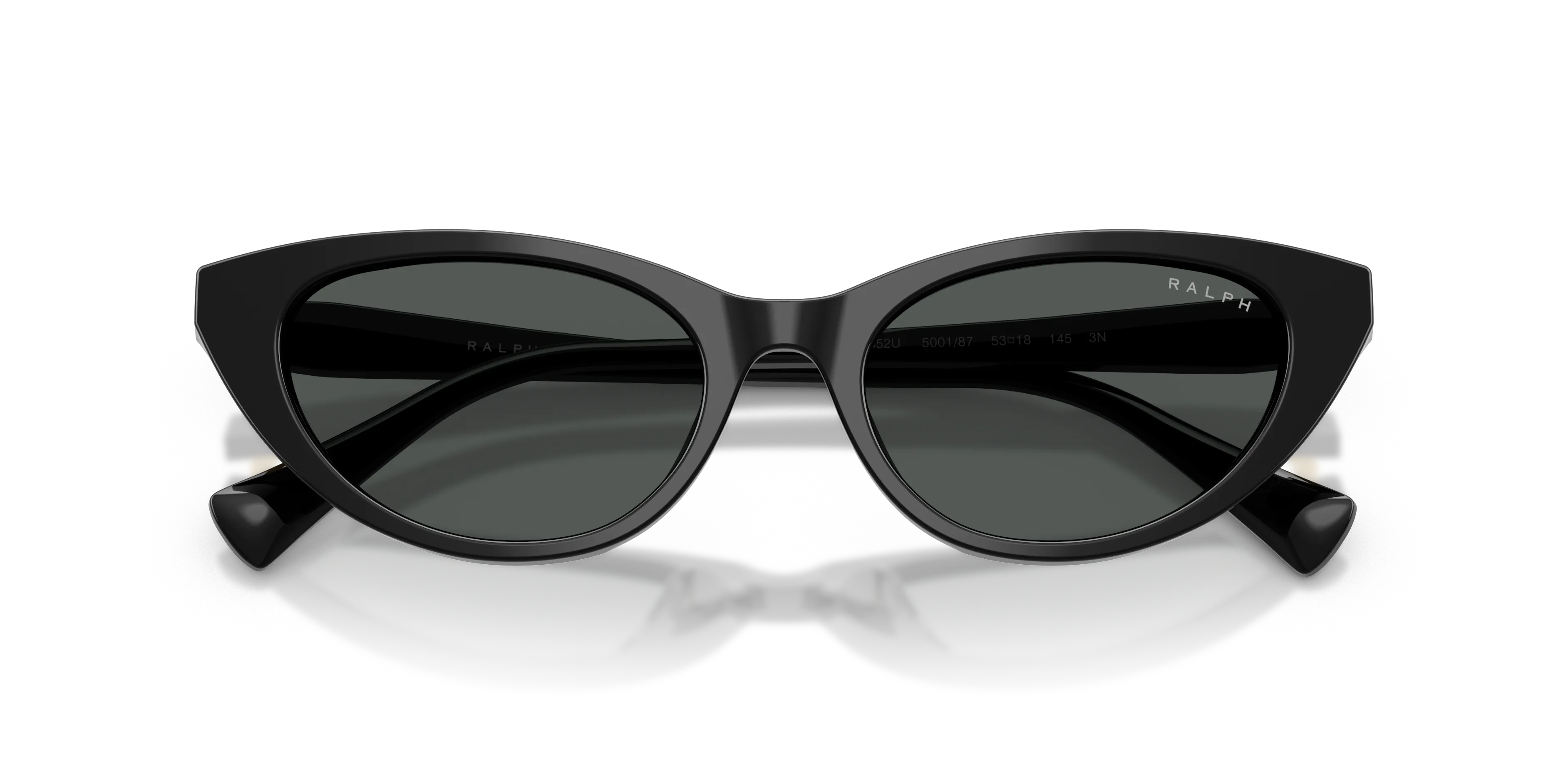 Ralph Lauren RA5352U 500187 Occhiali da sole Acetato Nero Grigio Cat Eye Normale - immagine 2