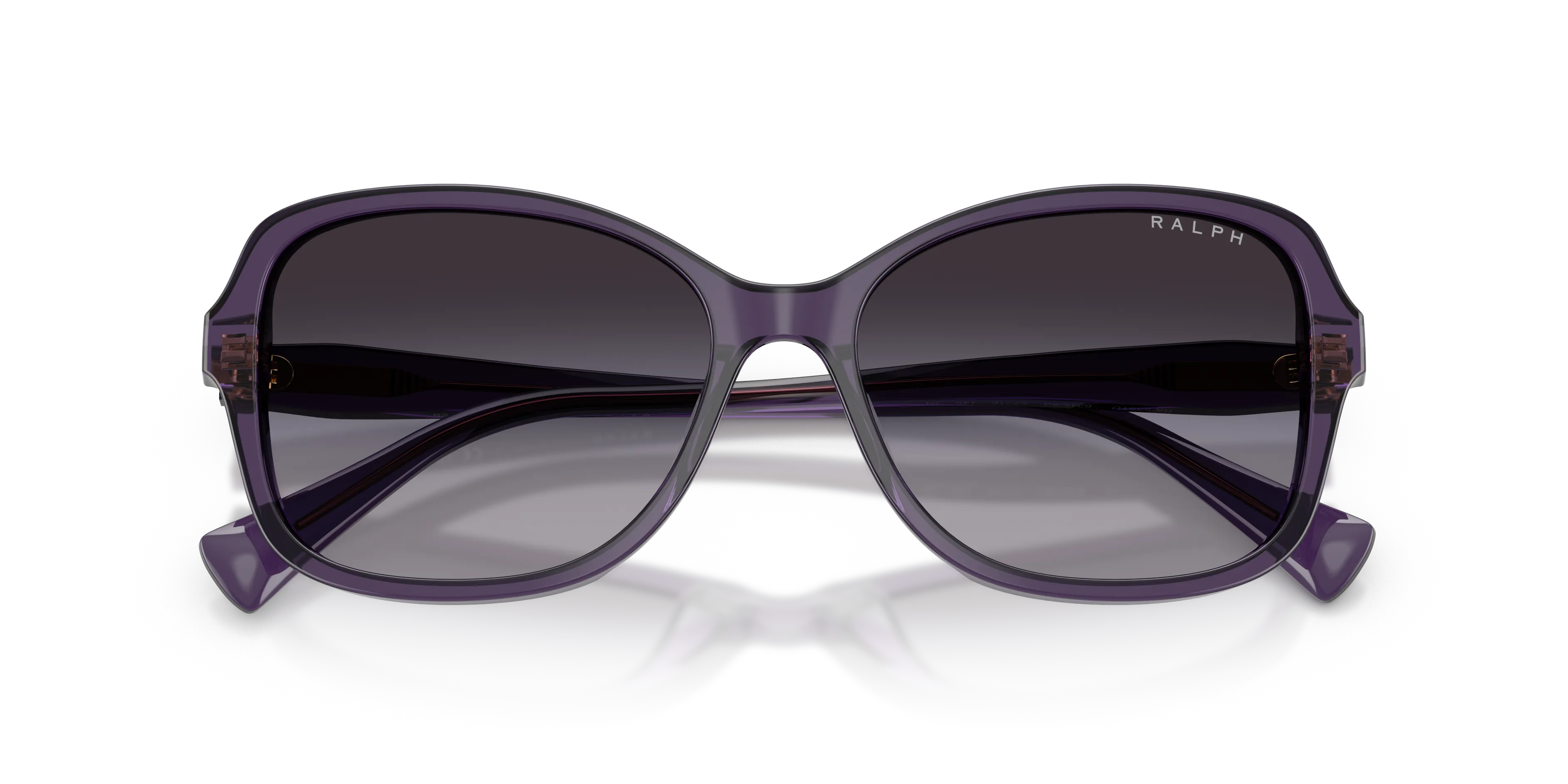 Ralph Lauren RA5351U 63458G Occhiali da sole Acetato Viola Grigio Squadrata Normale Sfumato - immagine 2