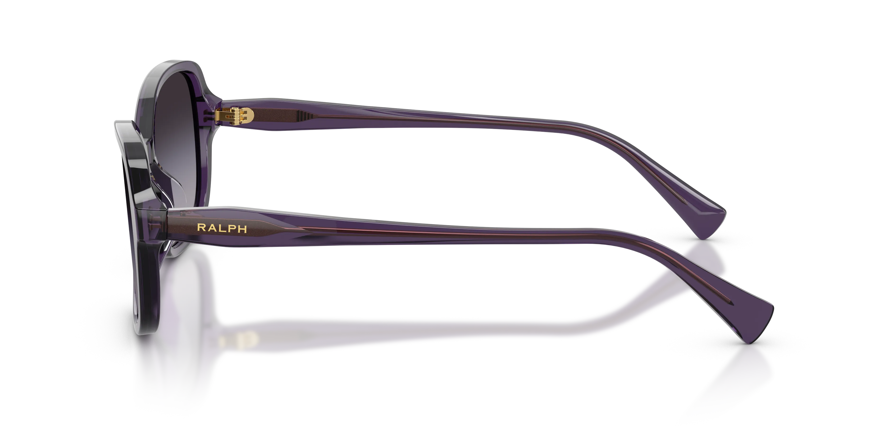 Ralph Lauren RA5351U 63458G Occhiali da sole Acetato Viola Grigio Squadrata Normale Sfumato - immagine 4