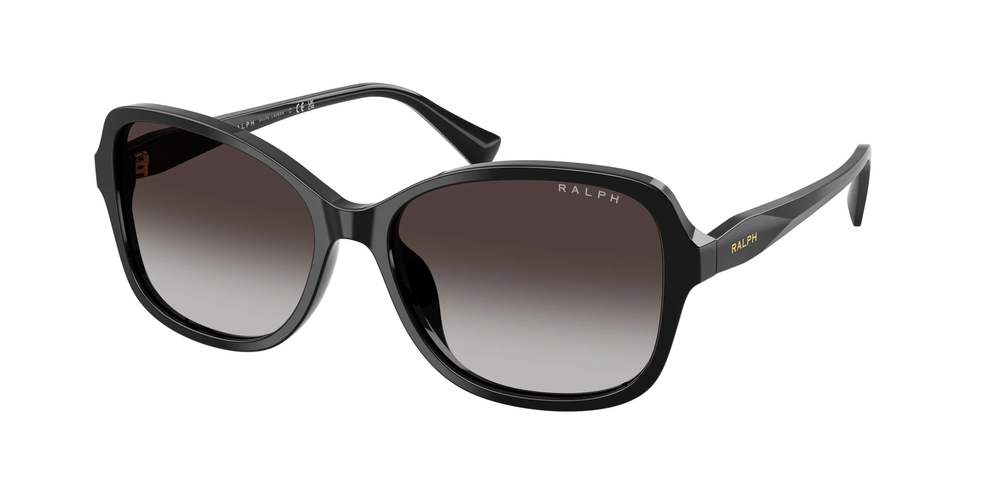 Ralph Lauren RA5351U 50018G Occhiali da sole Acetato Nero Grigio Squadrata Normale Sfumato - immagine 1