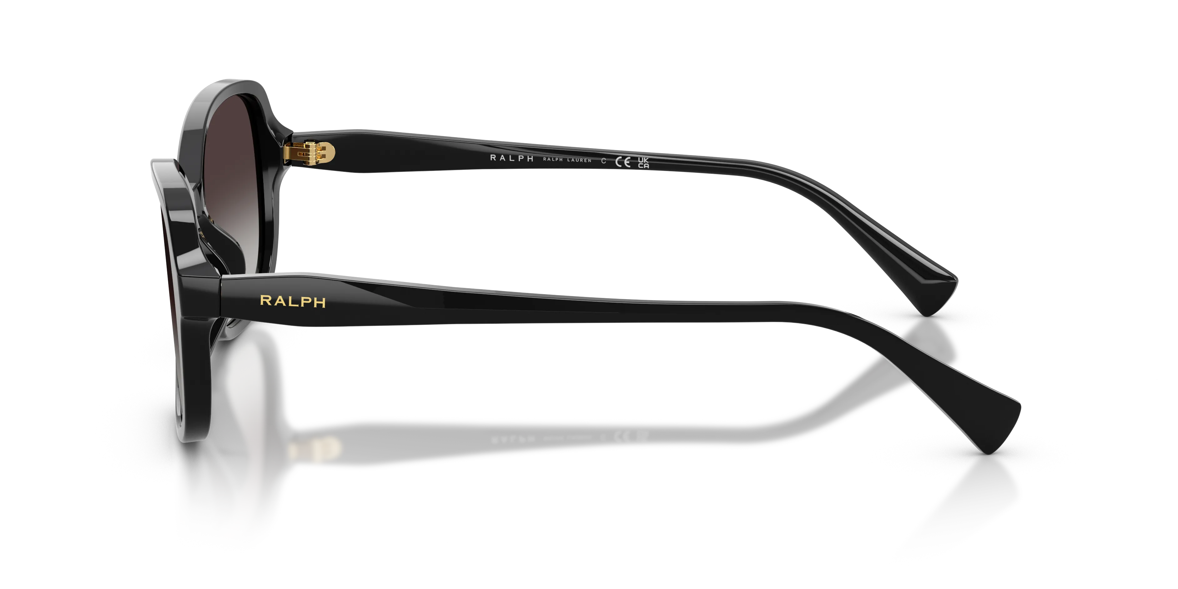 Ralph Lauren RA5351U 50018G Occhiali da sole Acetato Nero Grigio Squadrata Normale Sfumato - immagine 4