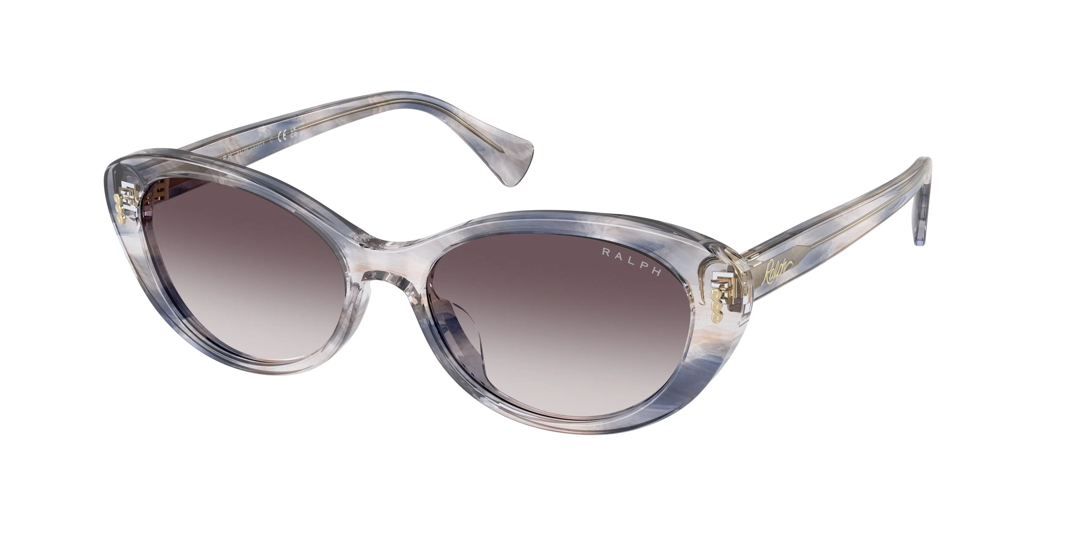 Ralph Lauren RA5350U 634311 Occhiali da sole Acetato Tartaruga Grigio Rotonda Normale Sfumato - immagine 1