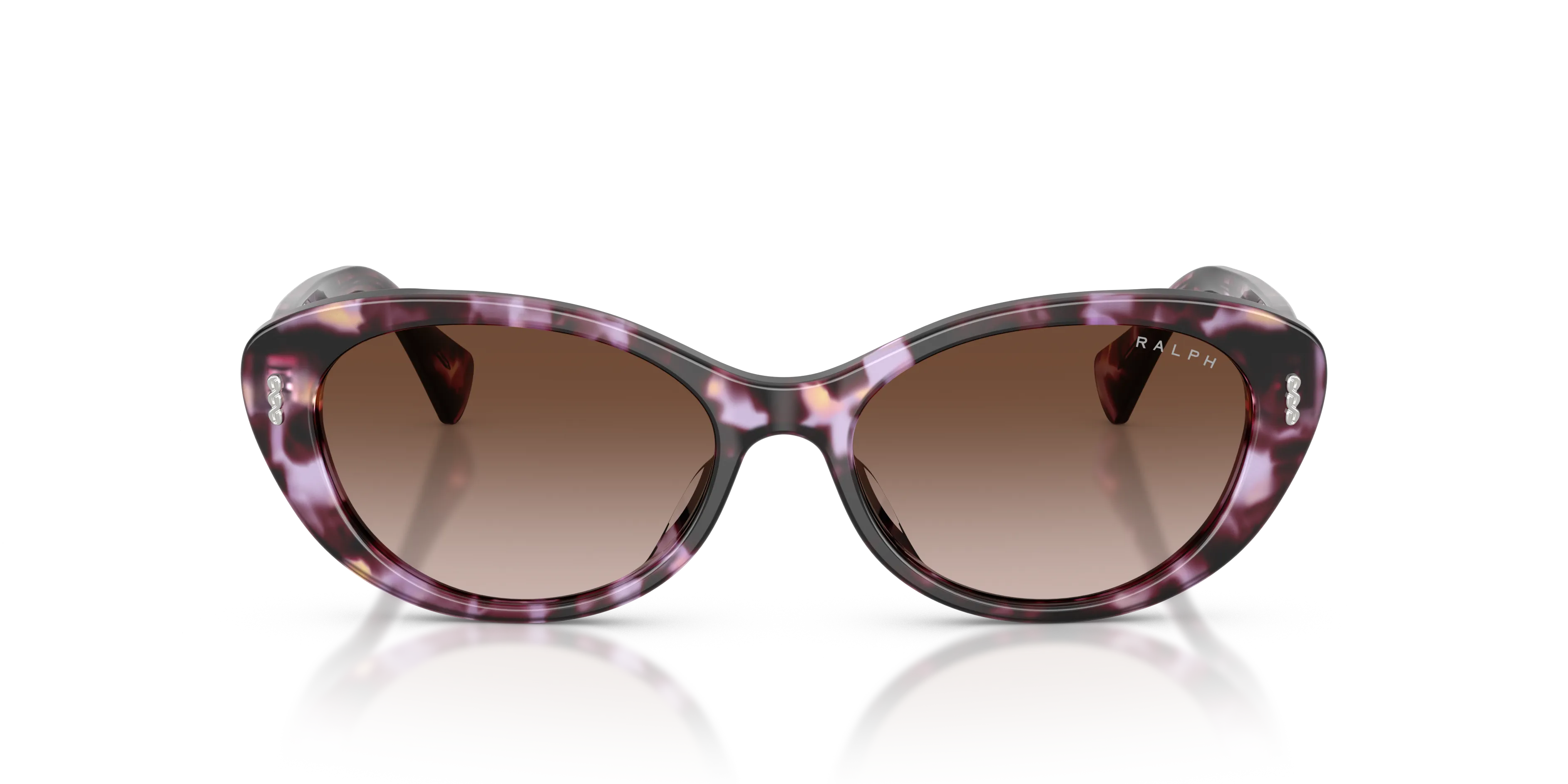 Ralph Lauren RA5350U 634213 Occhiali da sole Acetato Viola Marrone Rotonda Normale Sfumato - immagine 3