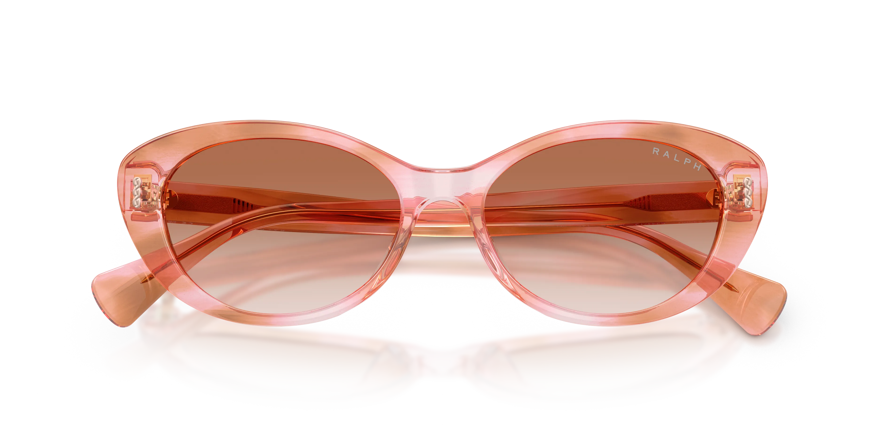 Ralph Lauren RA5350U 634113 Occhiali da sole Acetato Rosa Marrone Rotonda Normale Sfumato - immagine 2