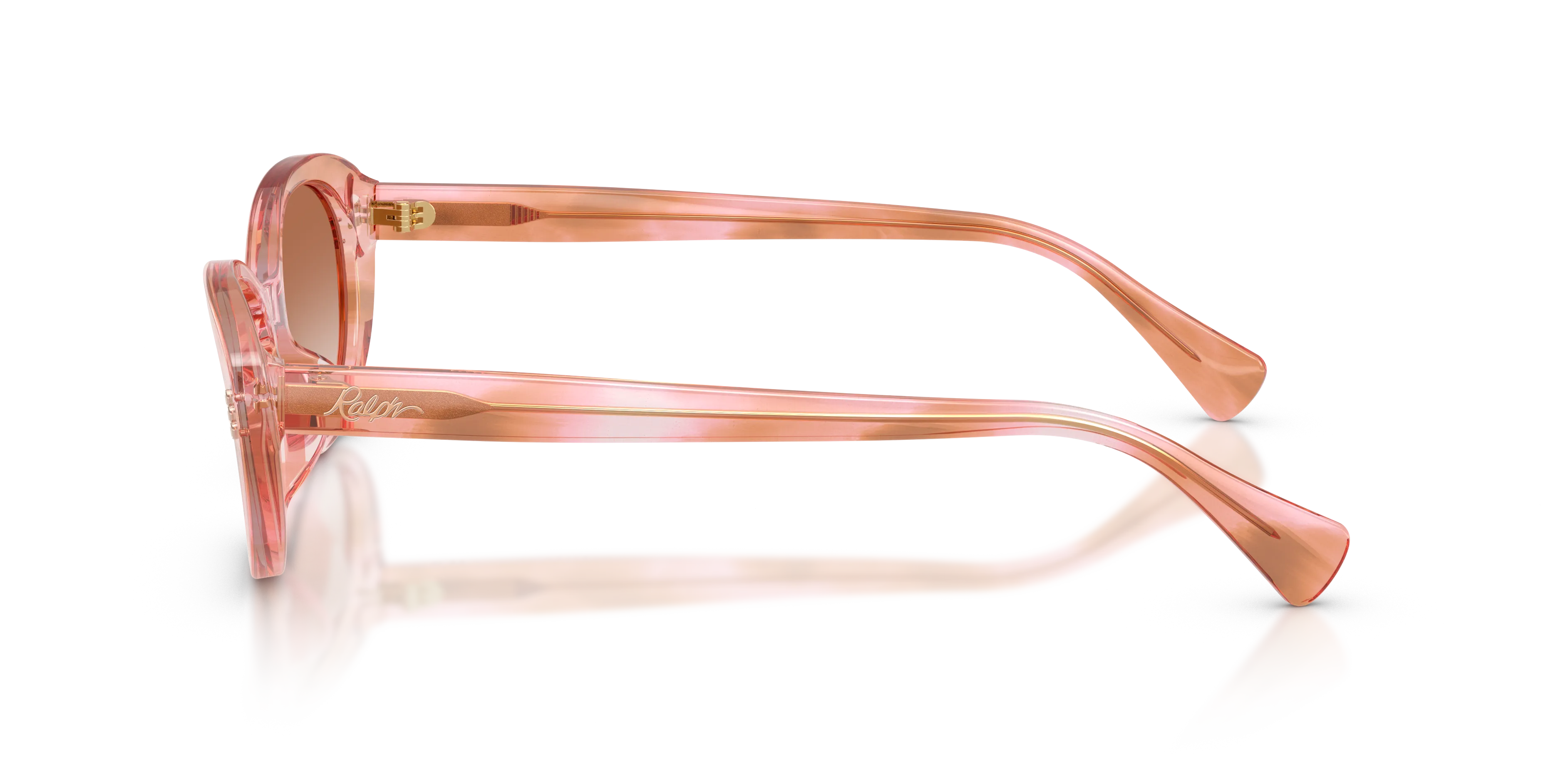 Ralph Lauren RA5350U 634113 Occhiali da sole Acetato Rosa Marrone Rotonda Normale Sfumato - immagine 4