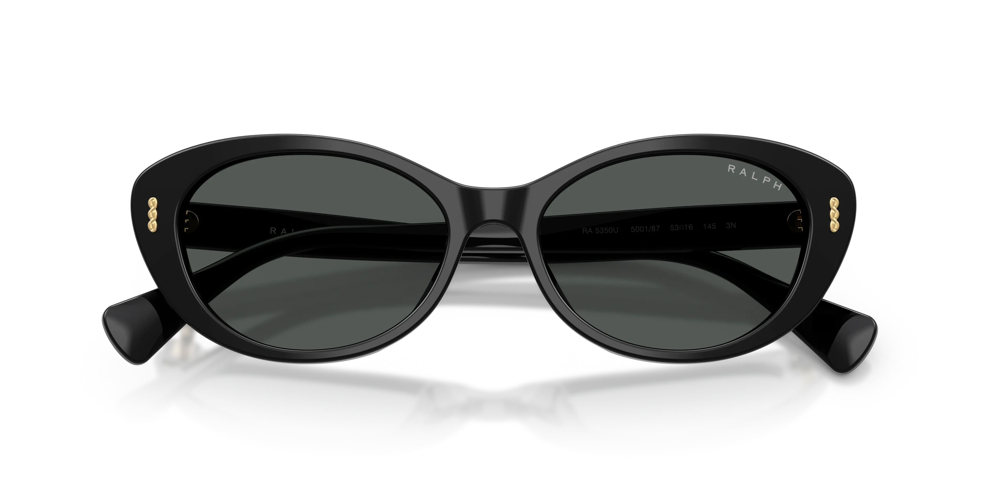 Ralph Lauren RA5350U 500187 Occhiali da sole Acetato Nero Grigio Rotonda Normale - immagine 2
