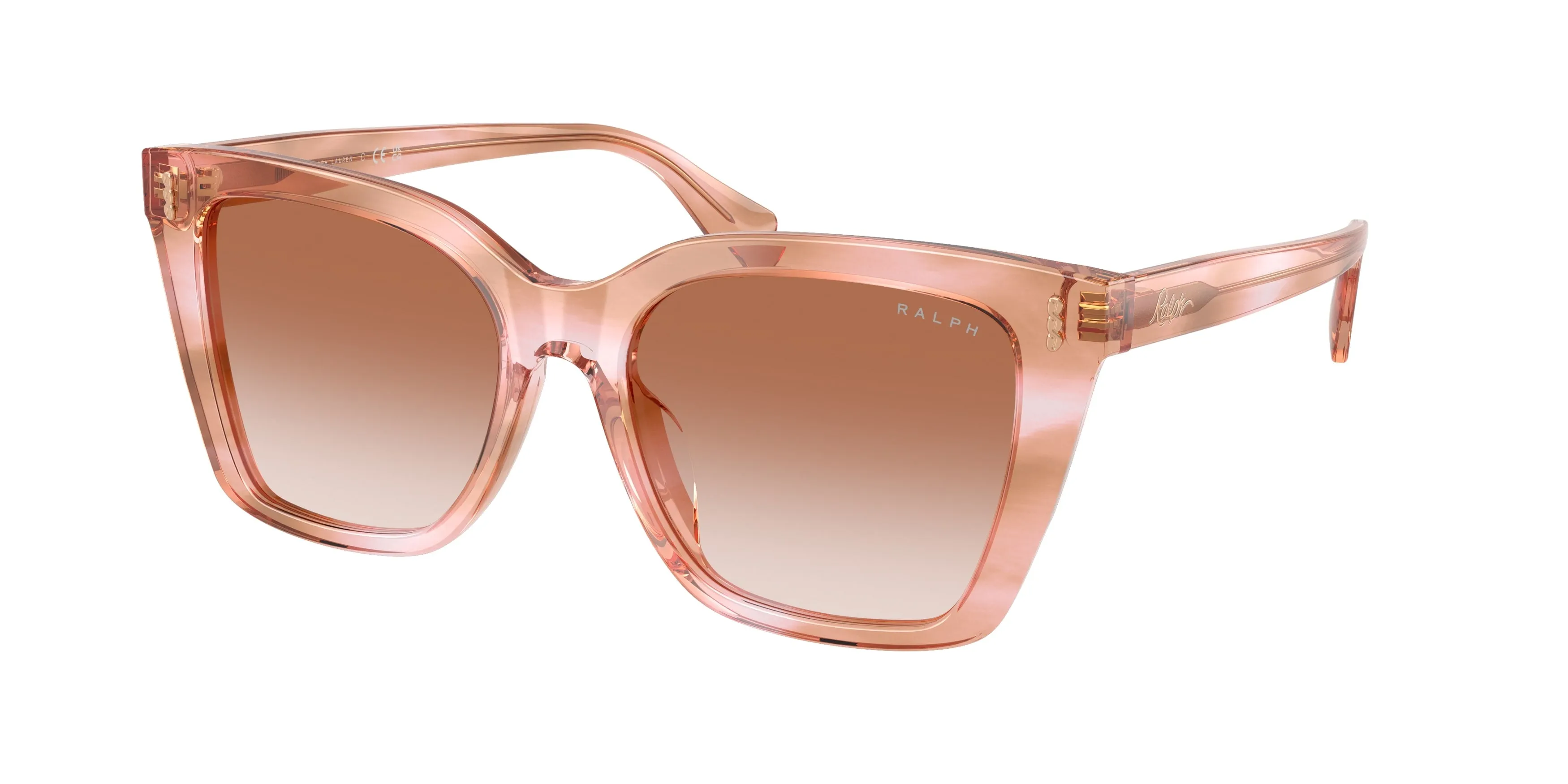 Ralph Lauren RA5349U 634113 Occhiali da sole Acetato Rosa Marrone Squadrata Normale Sfumato - immagine 1
