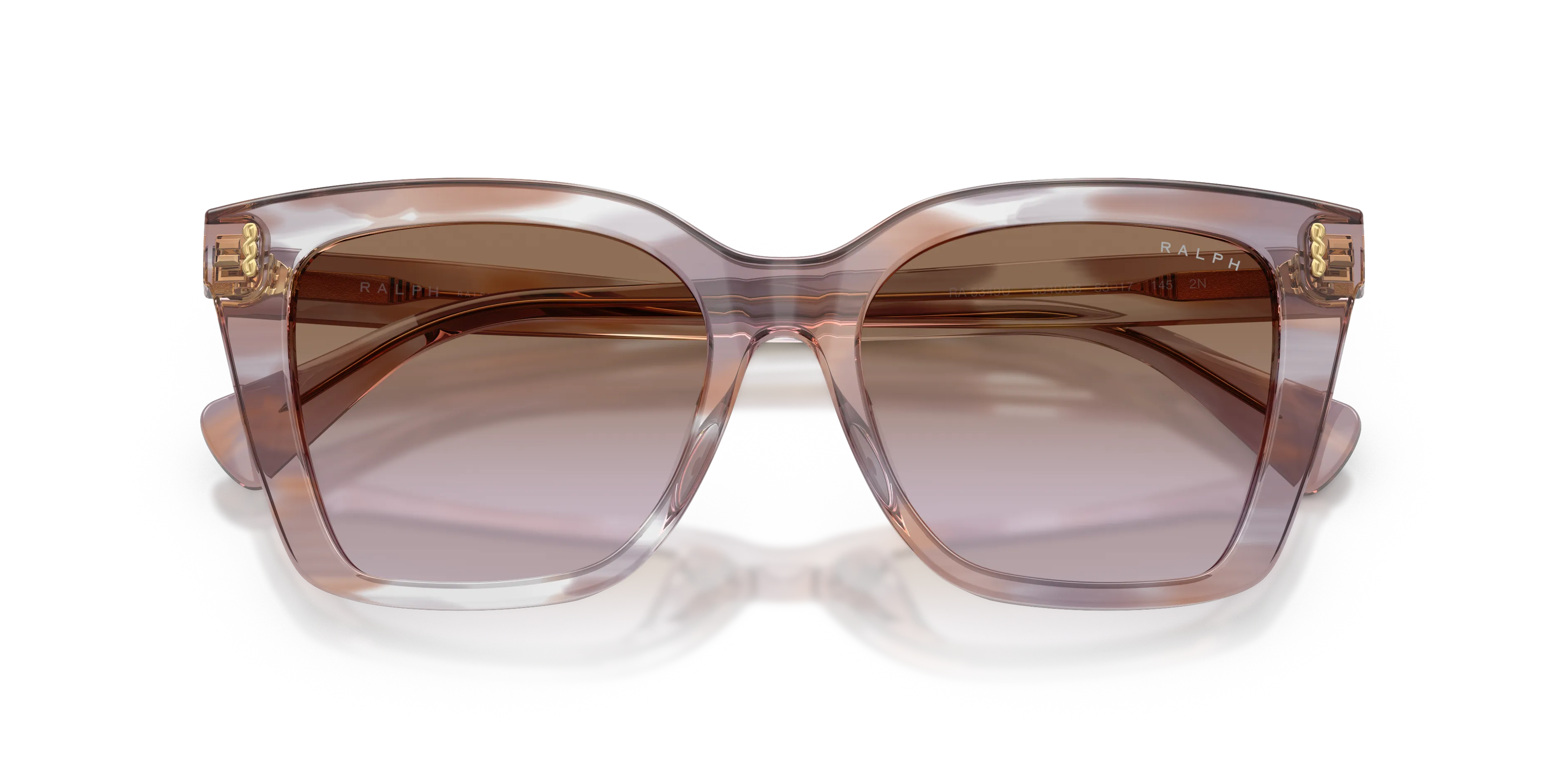 Ralph Lauren RA5349U 634068 Occhiali da sole Acetato Marrone Viola Squadrata Normale Sfumato - immagine 2