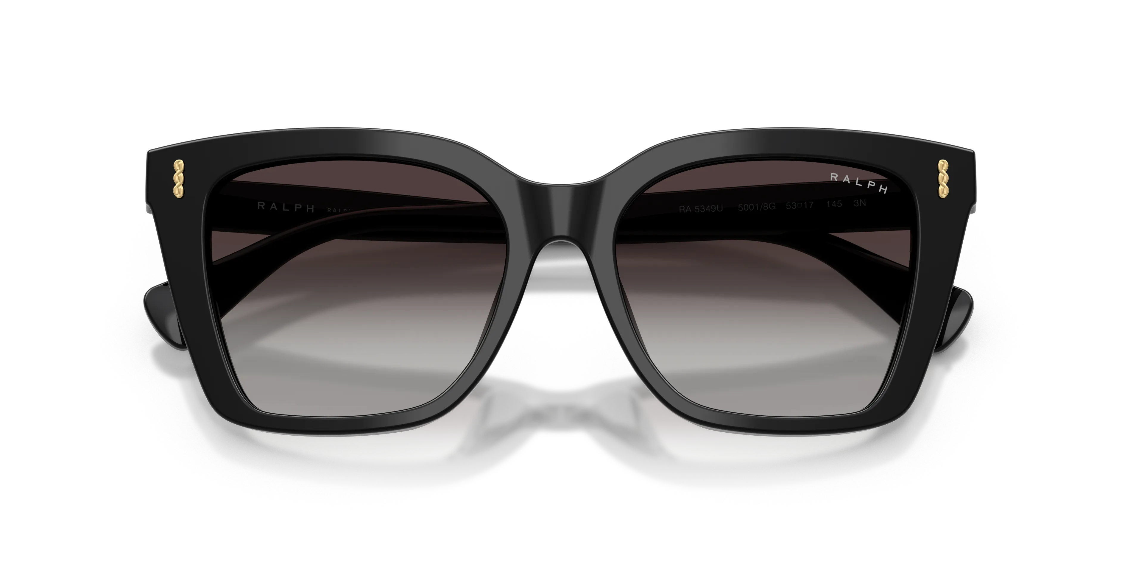 Ralph Lauren RA5349U 50018G Occhiali da sole Acetato Nero Grigio Squadrata Normale Sfumato - immagine 2