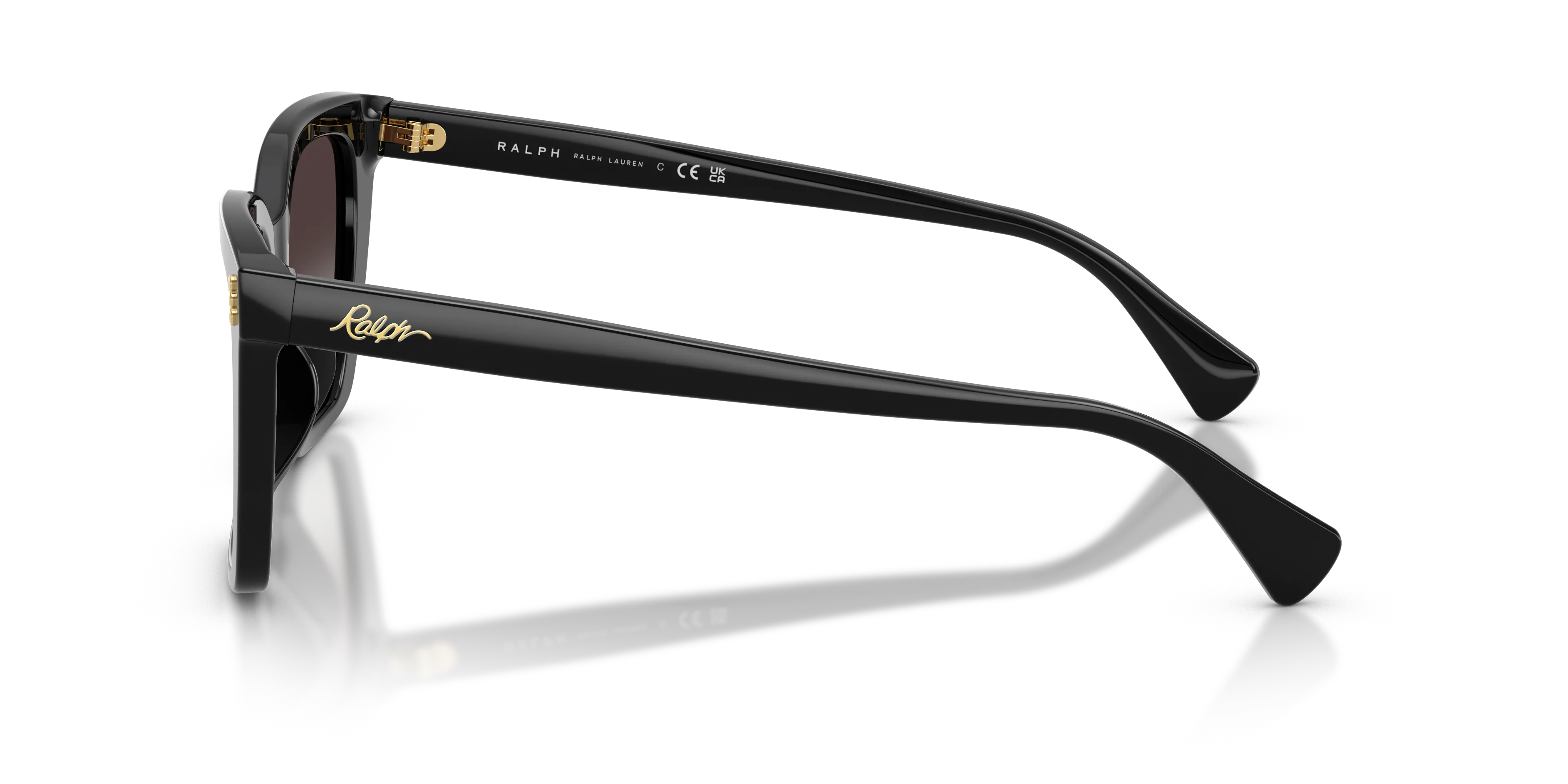 Ralph Lauren RA5349U 50018G Occhiali da sole Acetato Nero Grigio Squadrata Normale Sfumato - immagine 4