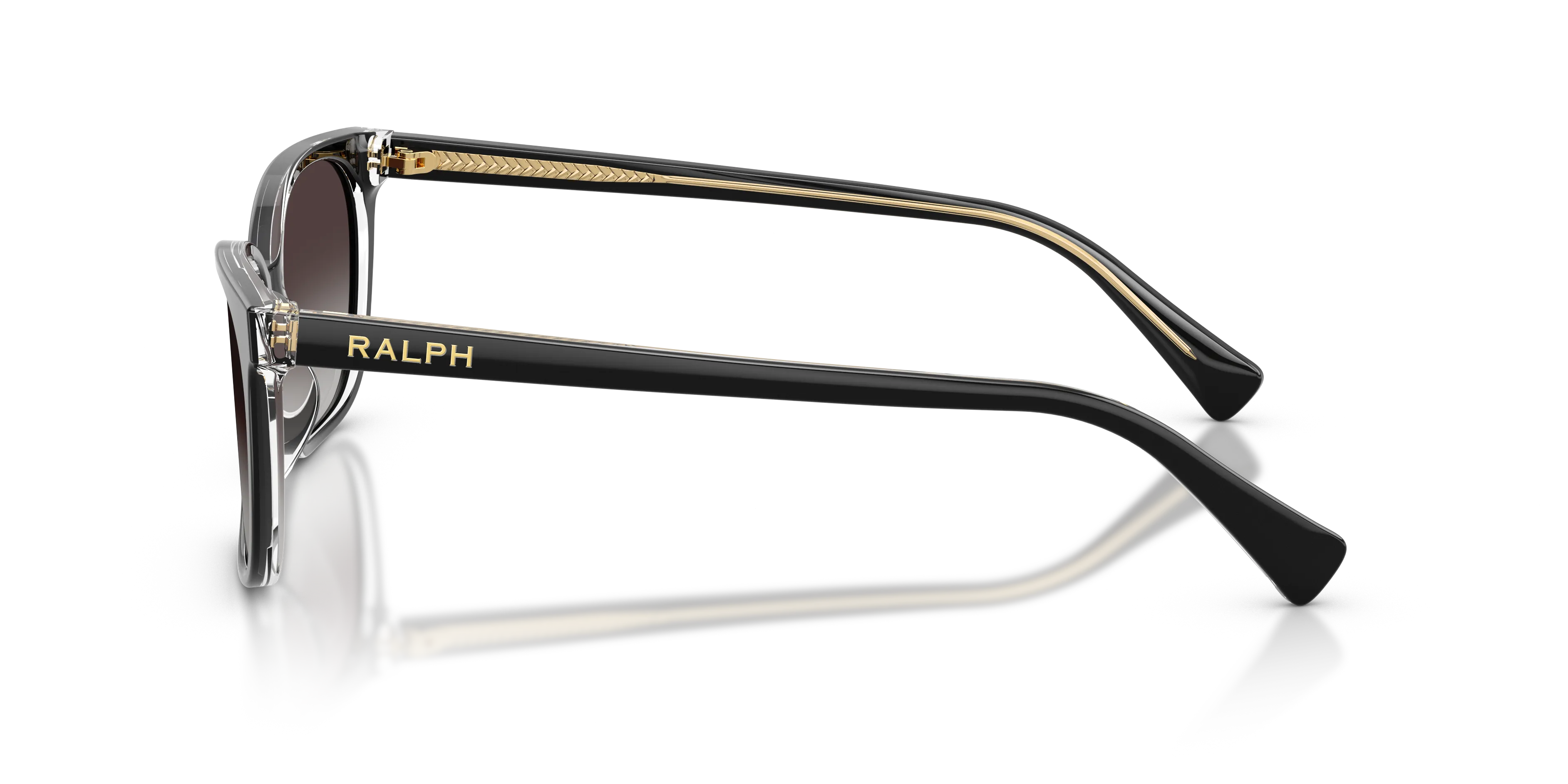 Ralph Lauren RA5348U 62978G Occhiali da sole Acetato Nero Grigio Squadrata Normale Sfumato - immagine 4