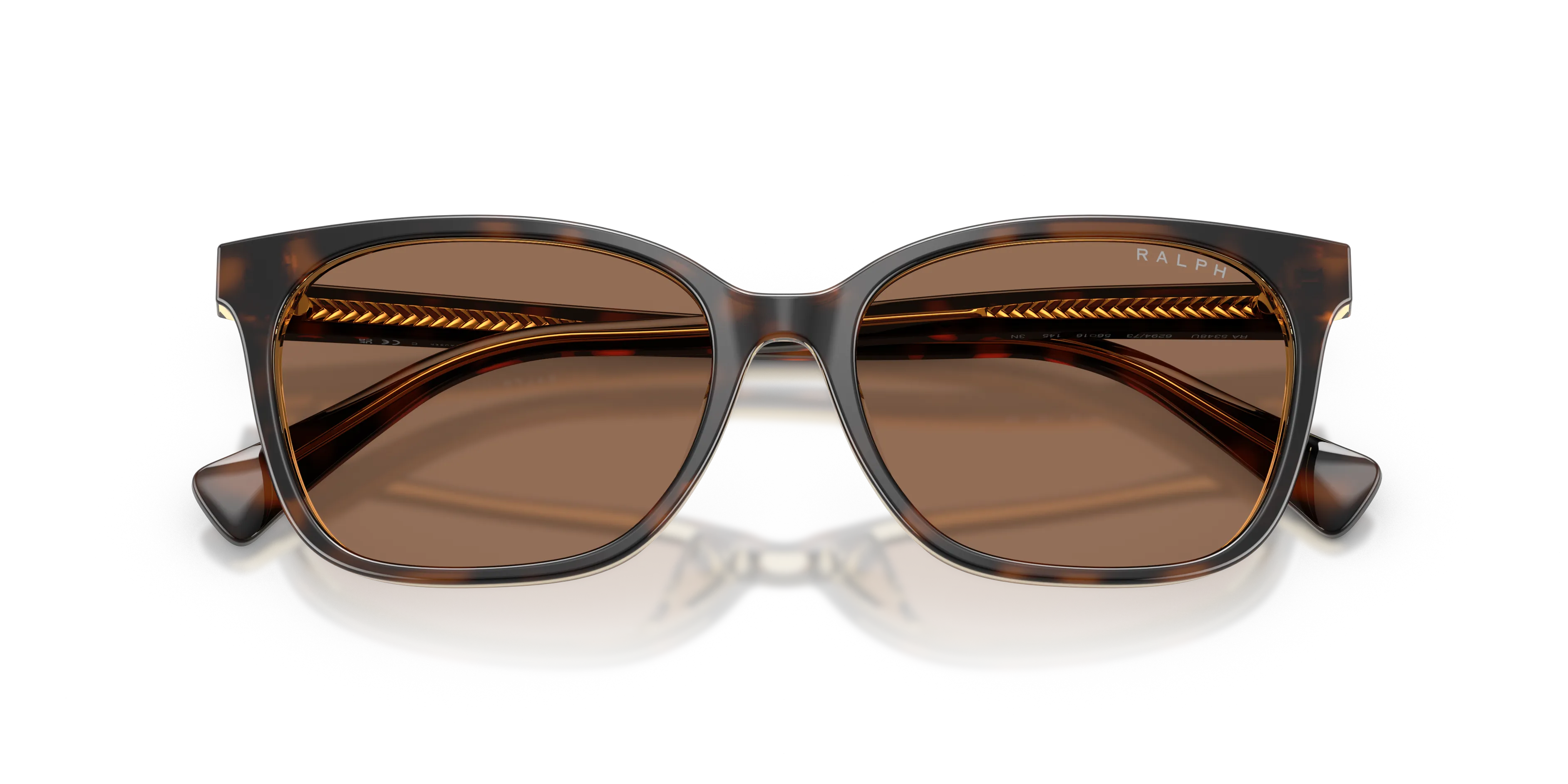 Ralph Lauren RA5348U 629473 Occhiali da sole Acetato Blu Marrone Squadrata Normale - immagine 2