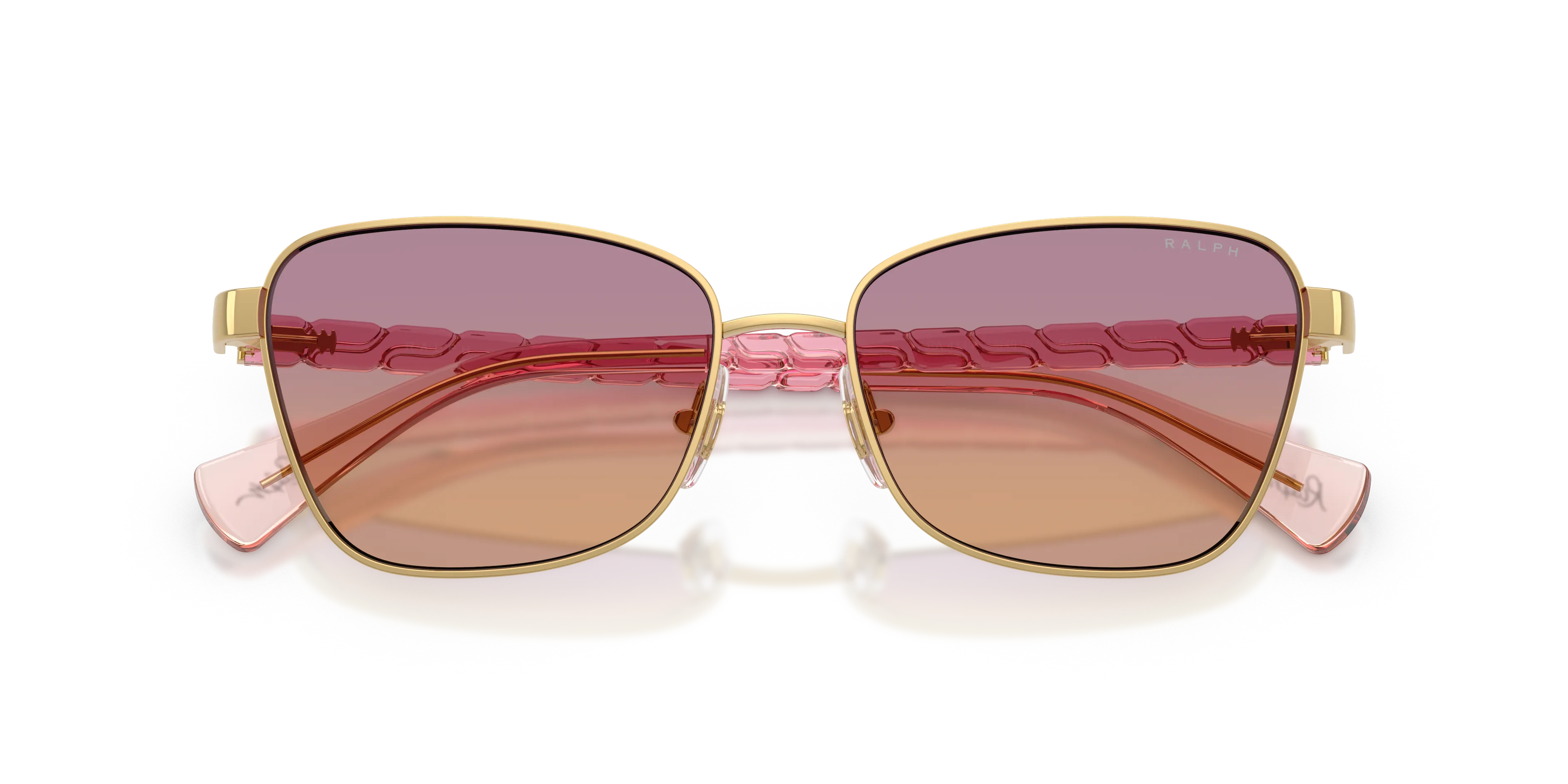 Ralph Lauren RA4149 949178 Occhiali da sole Metallo Oro Rosa Geometrica Normale Sfumato - immagine 2