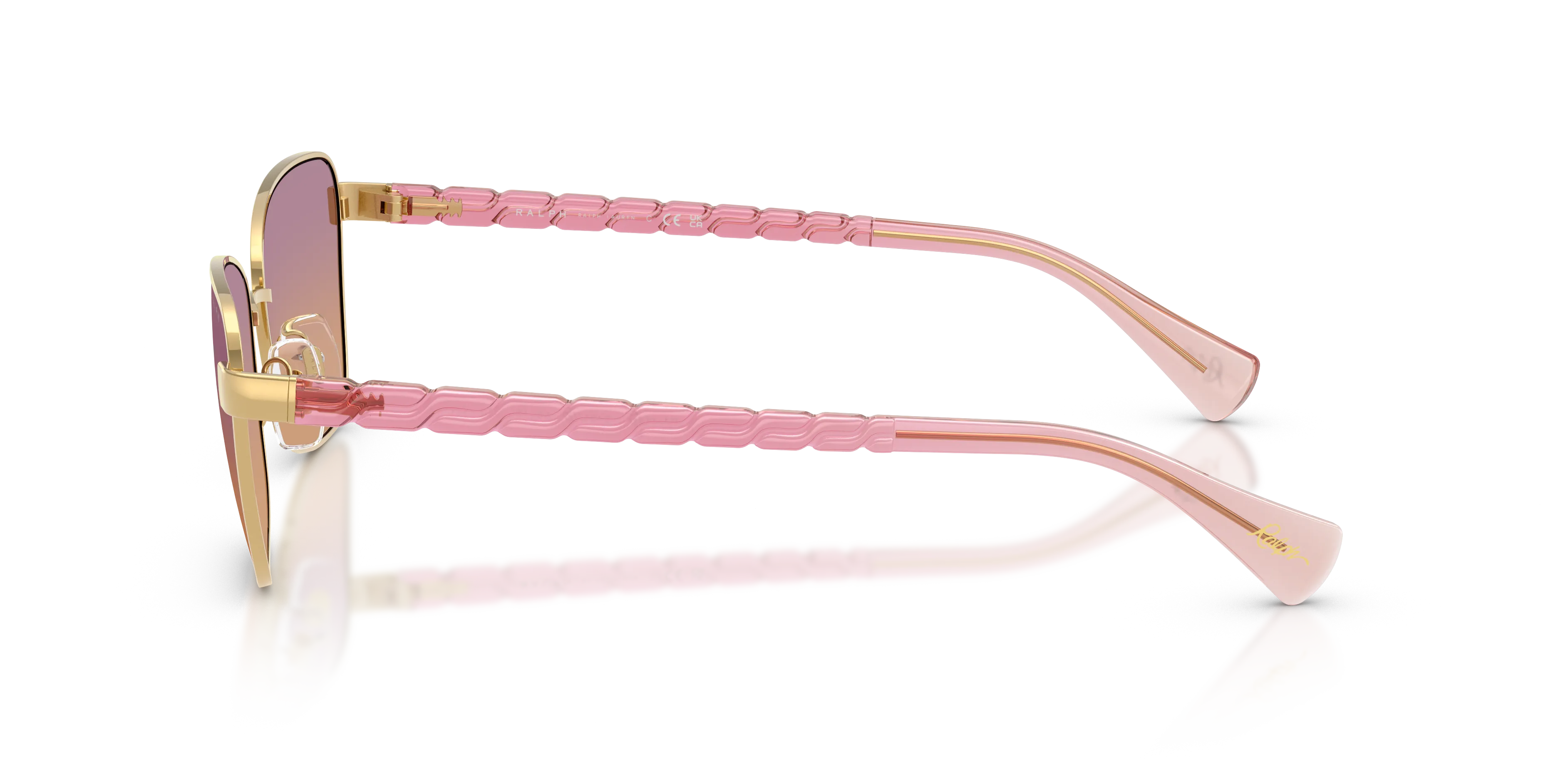 Ralph Lauren RA4149 949178 Occhiali da sole Metallo Oro Rosa Geometrica Normale Sfumato - immagine 4
