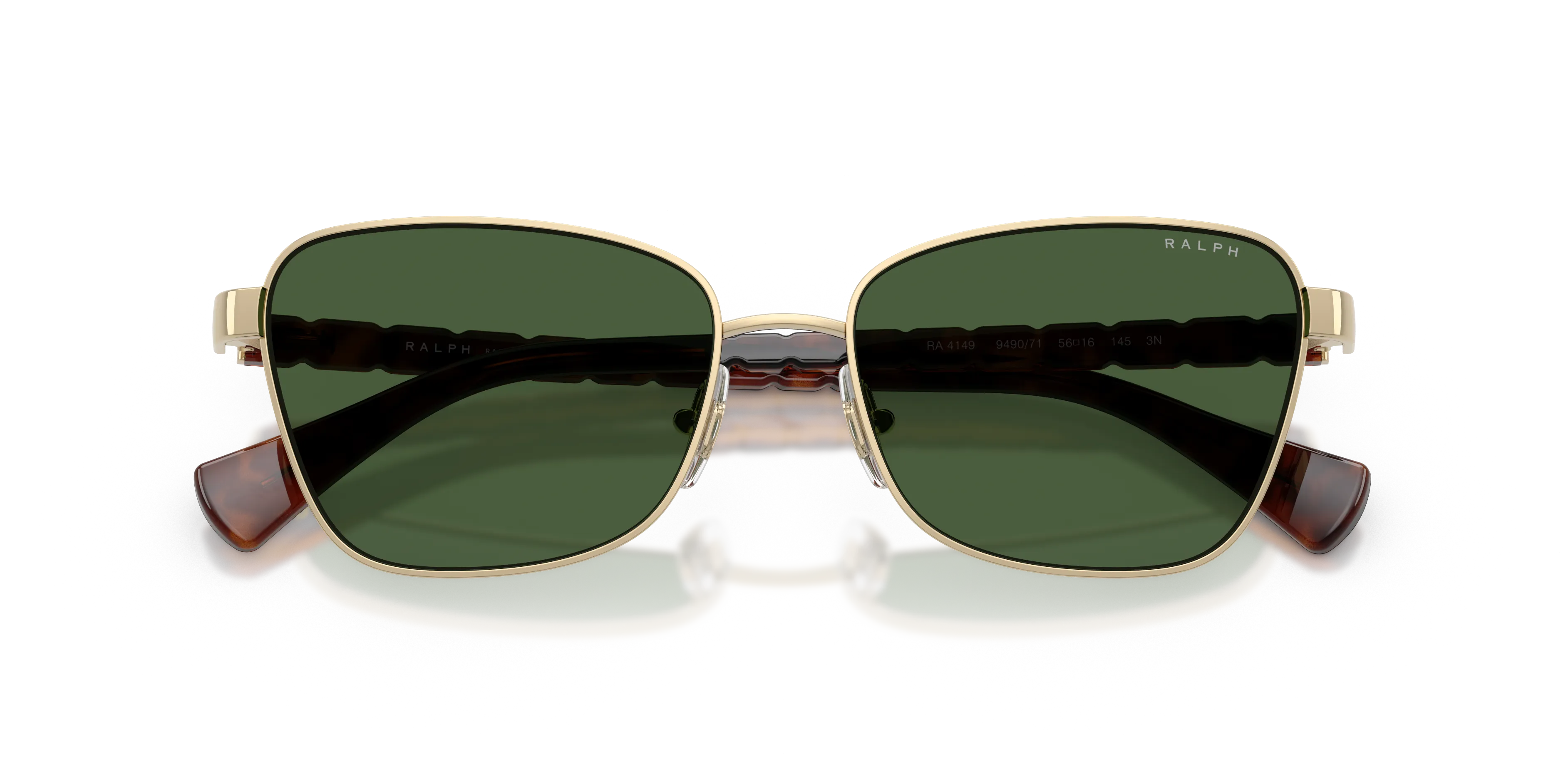 Ralph Lauren RA4149 949071 Occhiali da sole Metallo Oro Verde Geometrica Normale - immagine 2