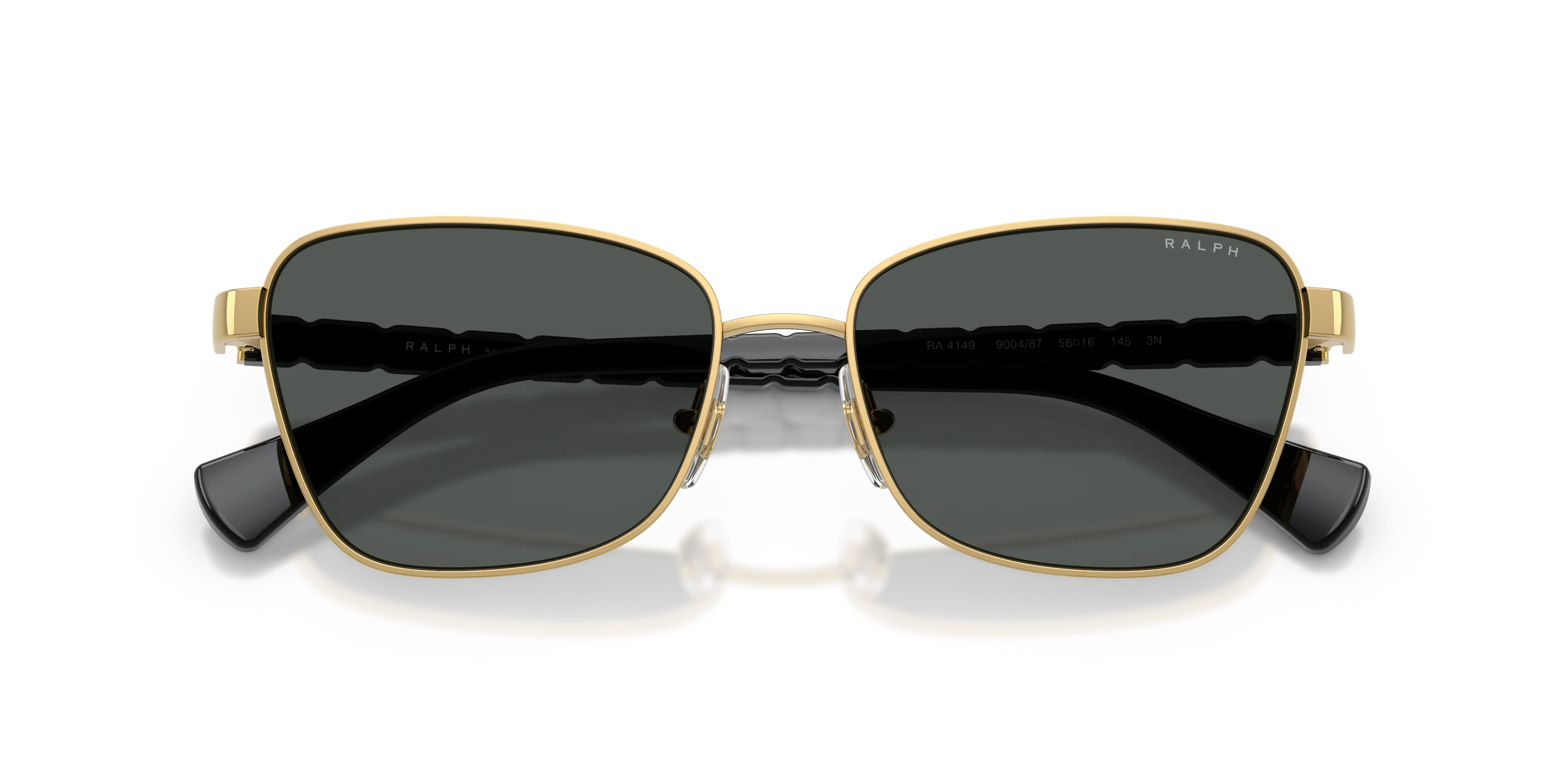 Ralph Lauren RA4149 900487 Occhiali da sole Metallo Oro Grigio Geometrica Normale Sfumato - immagine 2