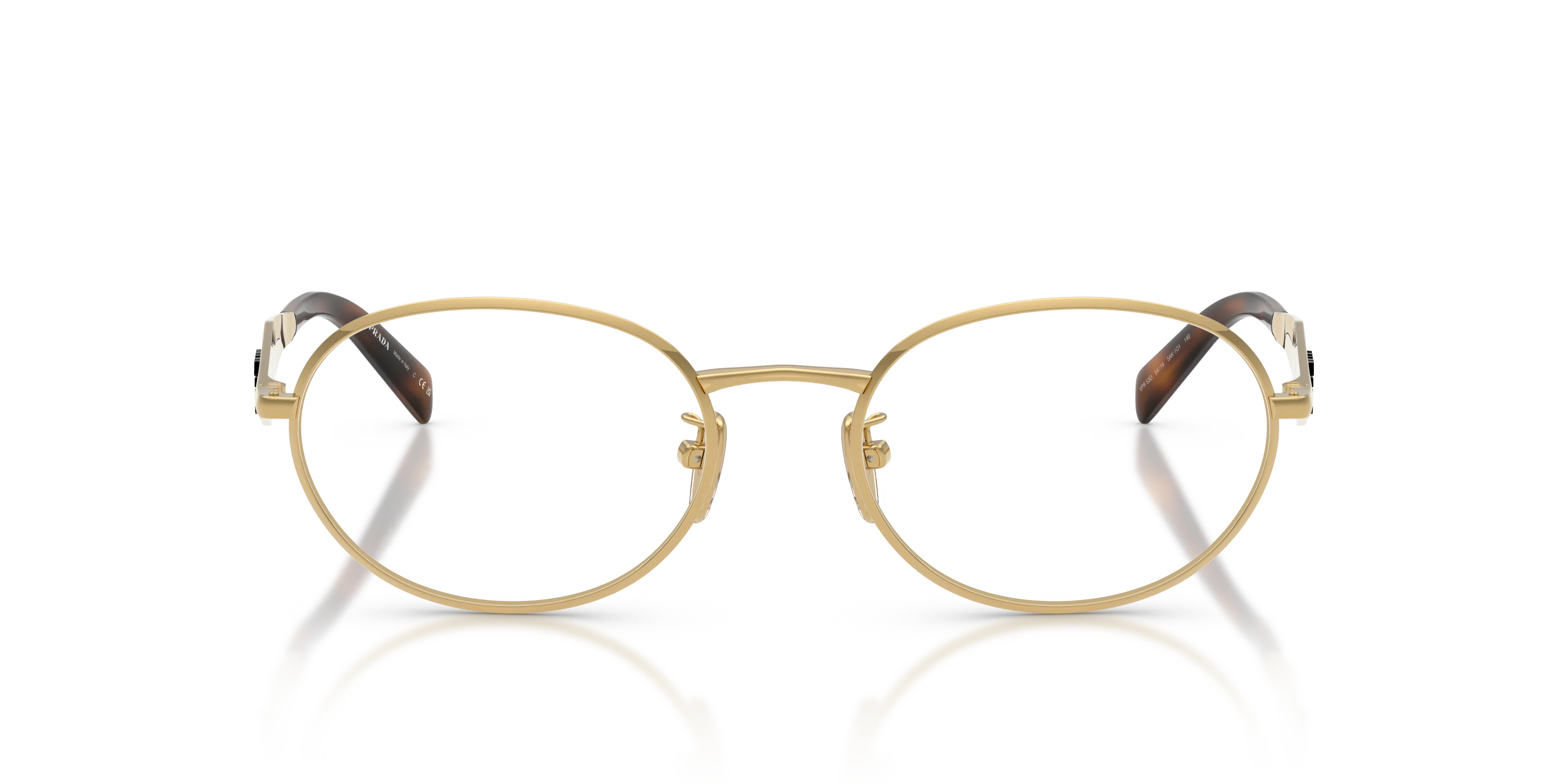 Prada PR D53VD 5AK1O1 Montature da vista Metallo Oro Trasparente Rotonda Normale - immagine 3