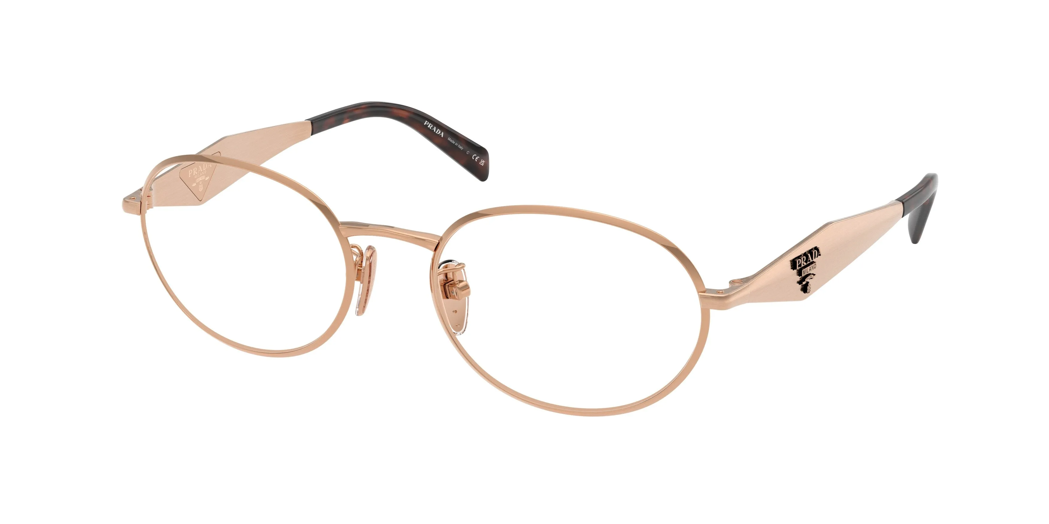 Prada PR D53VD 22L1O1 Montature da vista Metallo Oro Trasparente Rotonda Normale - immagine 1