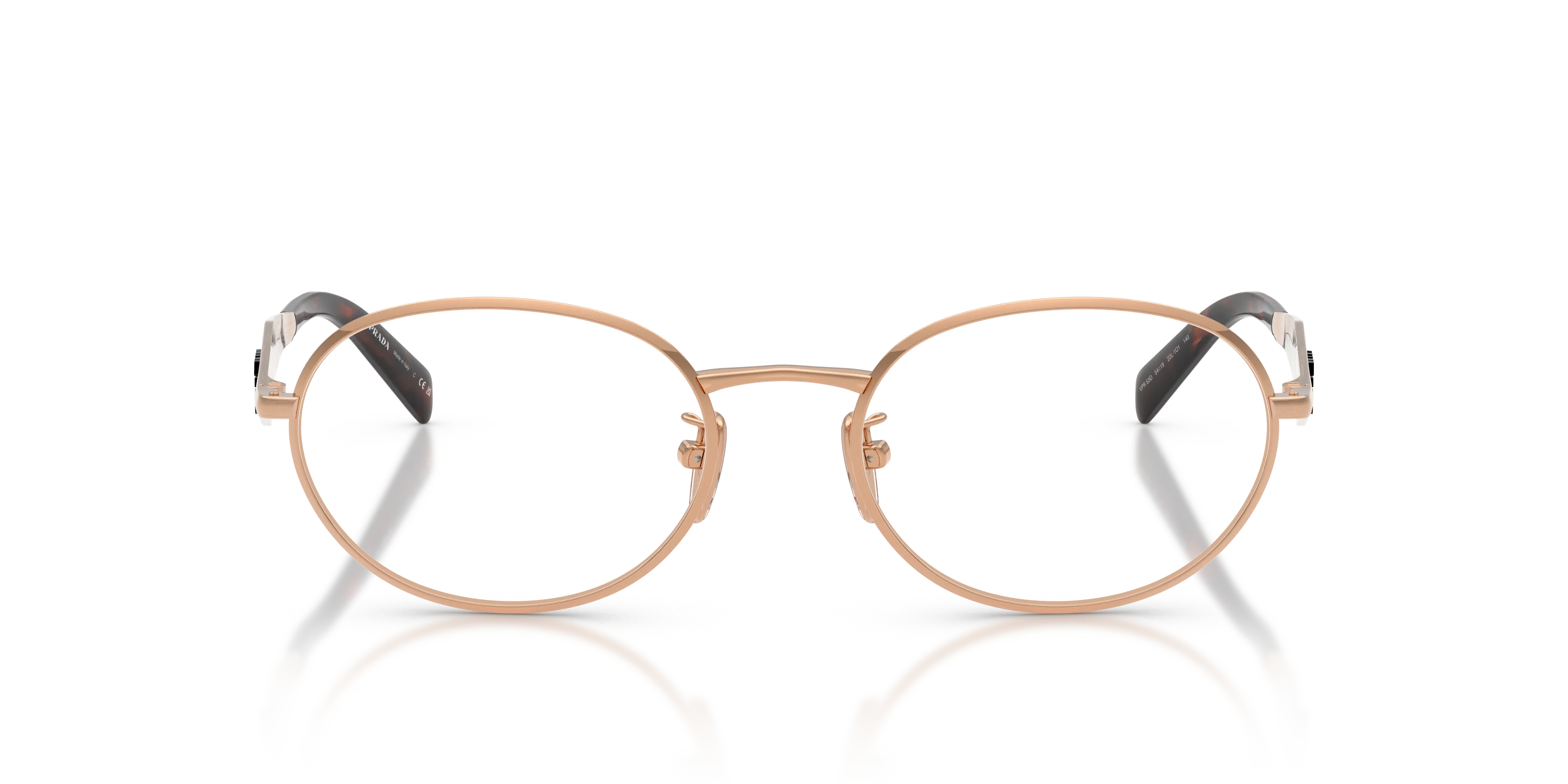 Prada PR D53VD 22L1O1 Montature da vista Metallo Oro Trasparente Rotonda Normale - immagine 3