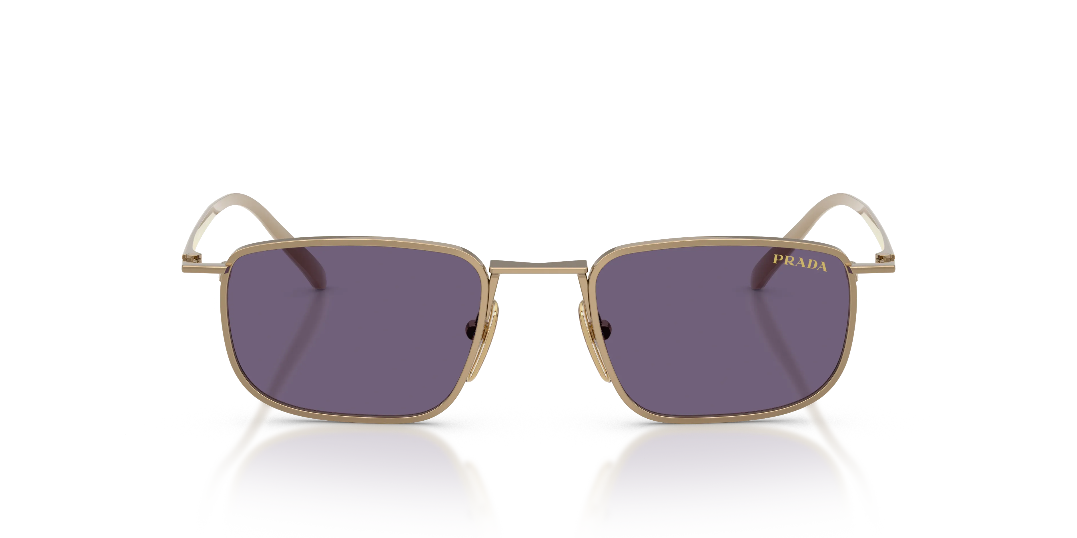Prada PR D52S 7OE70W Occhiali da sole Metallo Marrone Viola Pillow Normale - immagine 3