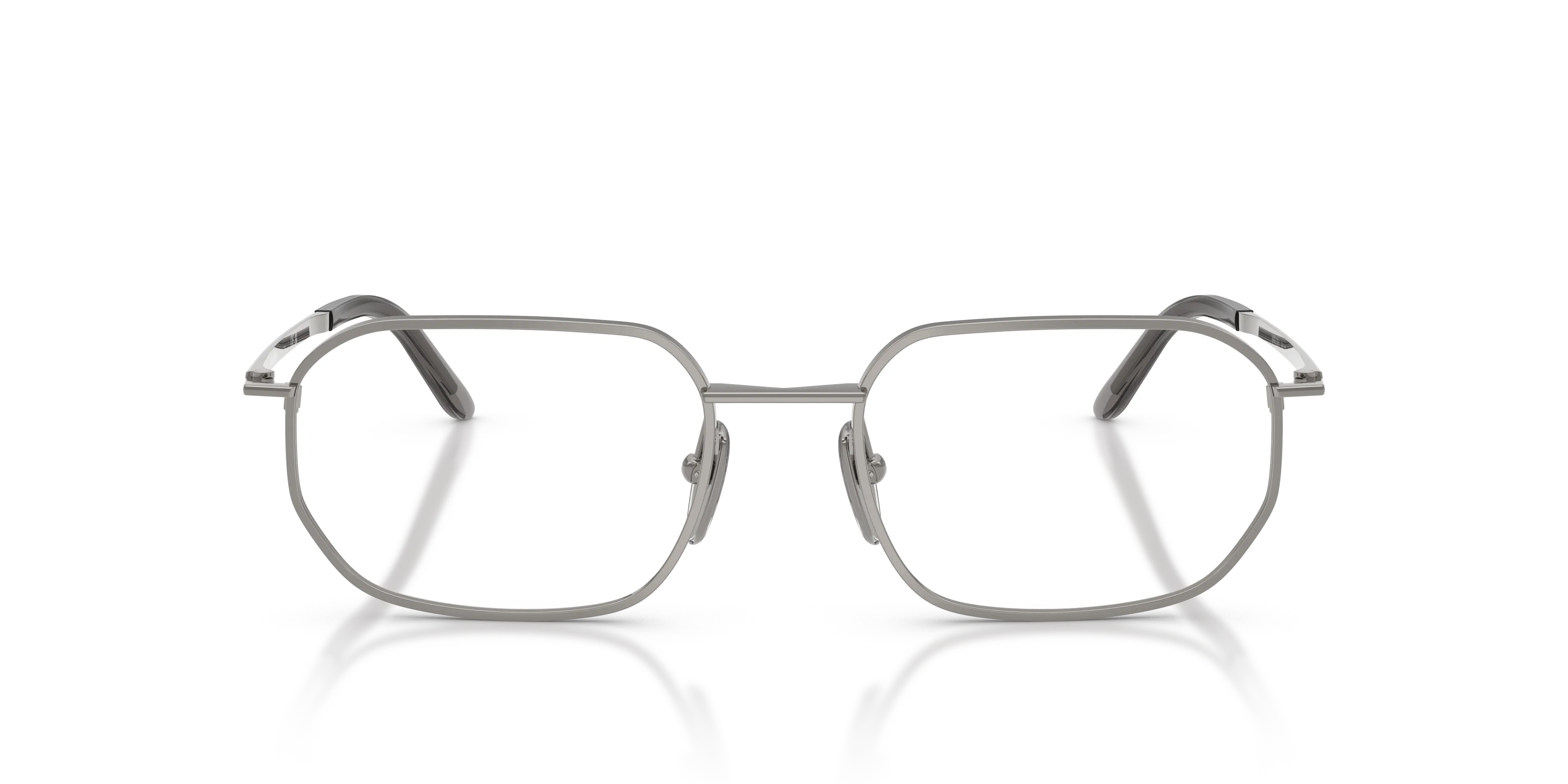 Prada PR D51V 5AV1O1 Montature da vista Metallo Grigio Trasparente Geometrica Normale - immagine 3