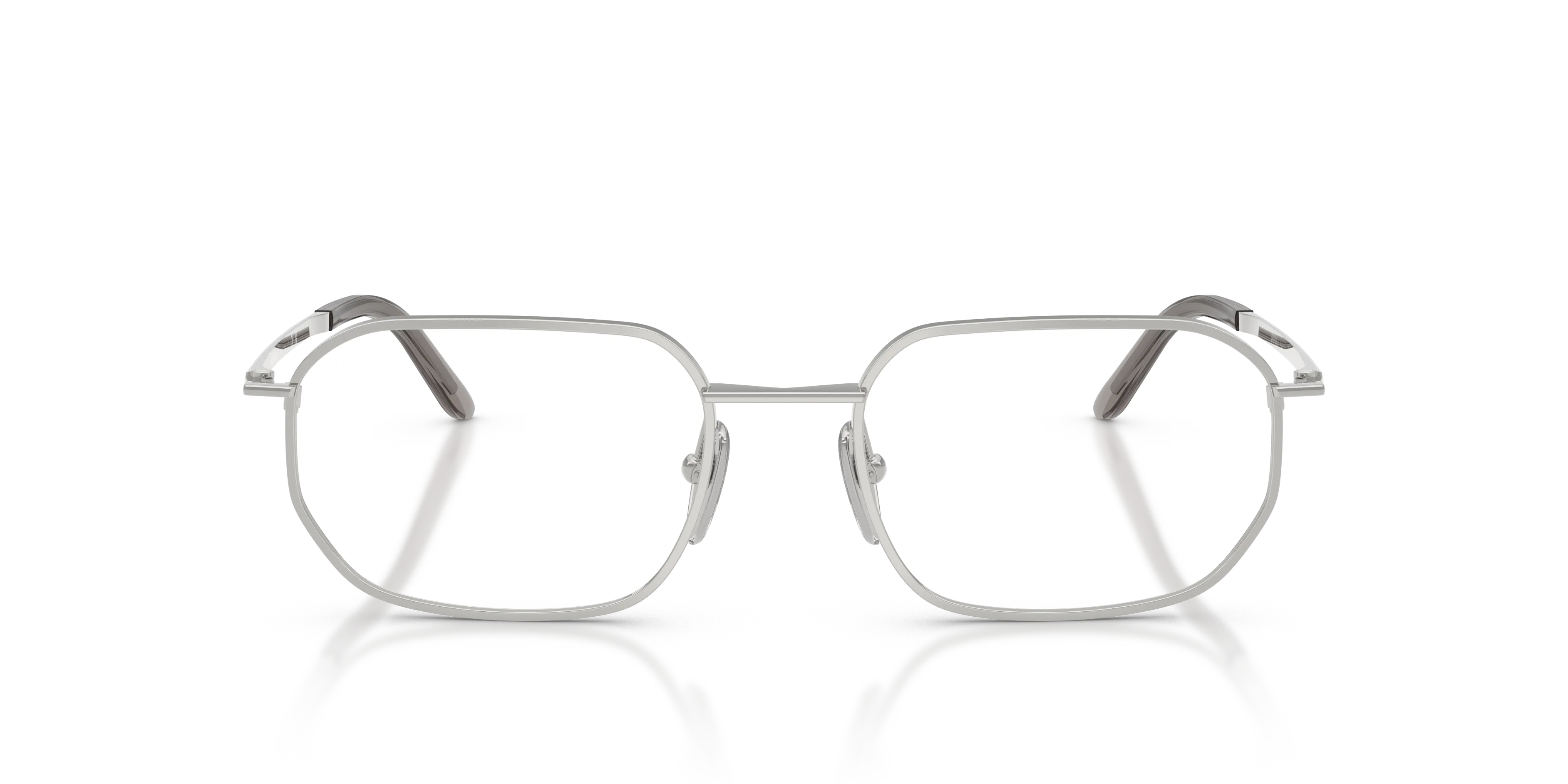 Prada PR D51V 1BC1O1 Montature da vista Metallo Argento Trasparente Geometrica Normale - immagine 2