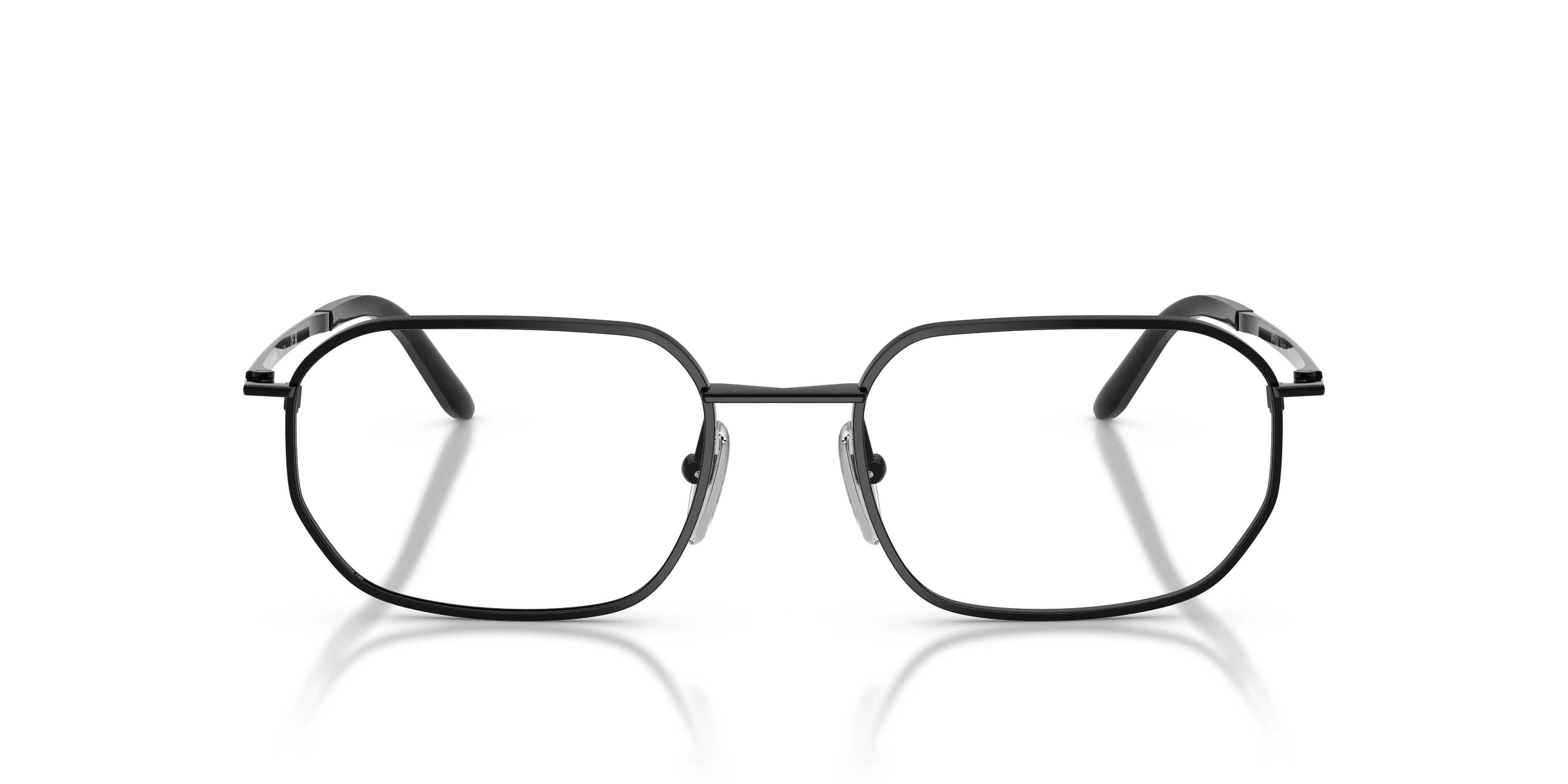 Prada PR D51V 1AB1O1 Montature da vista Metallo Nero Trasparente Geometrica Normale - immagine 3