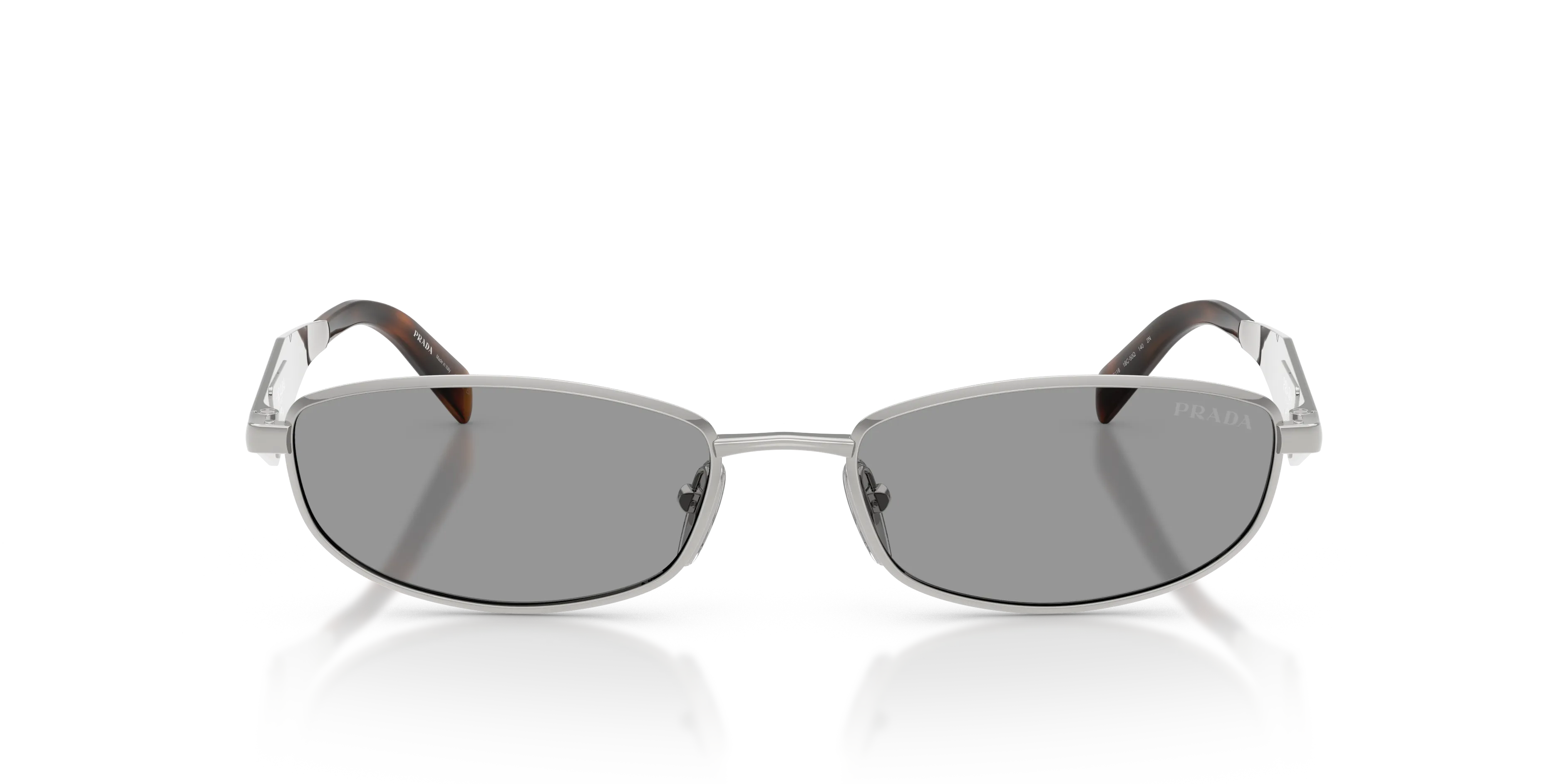 Prada PR D51S 1BC50Q Occhiali da sole Metallo Argento Grigio Rotonda Normale - immagine 3
