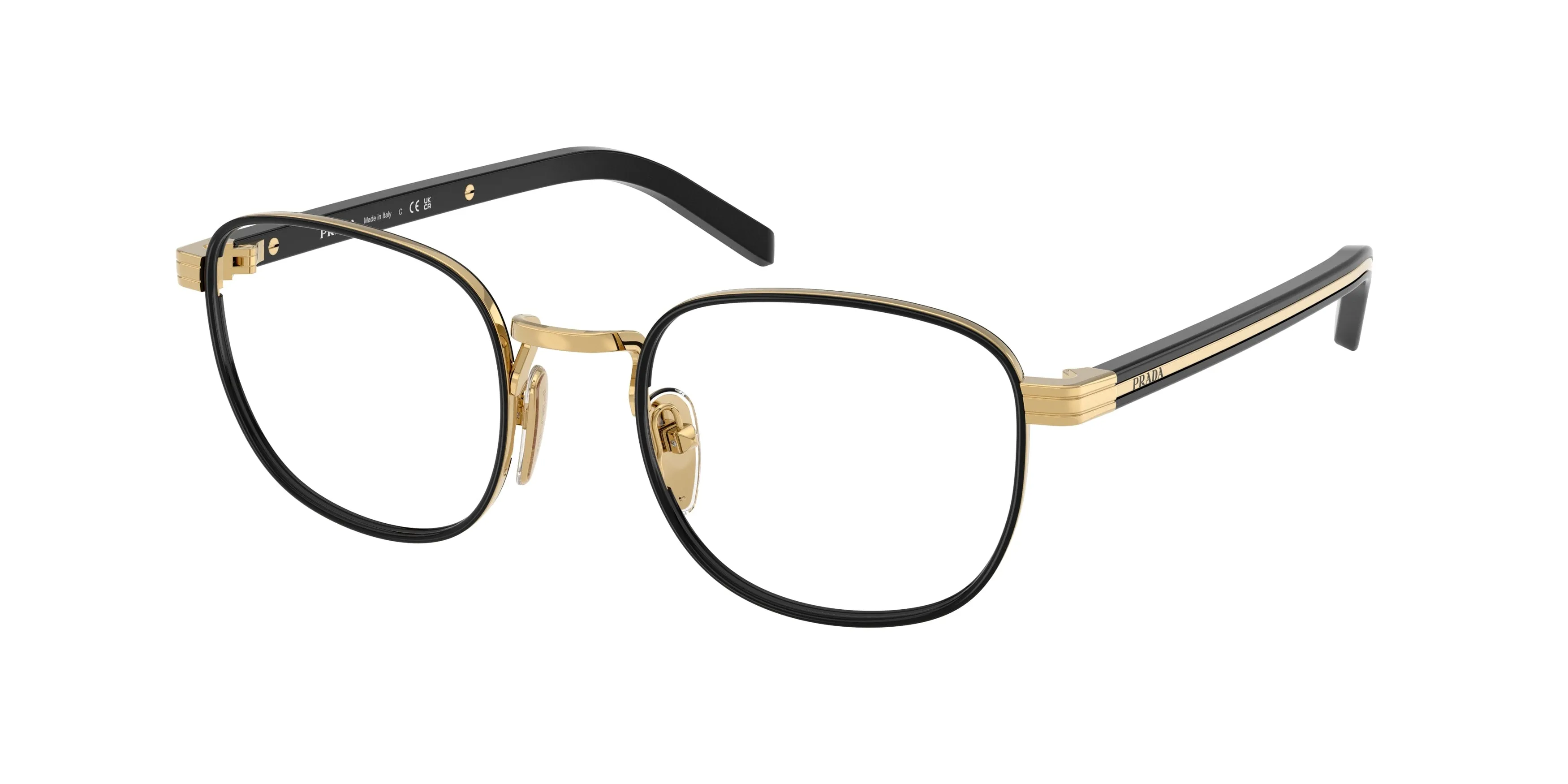 Prada PR D50V 5AK1O1 Montature da vista Metallo Nero Trasparente Pantos Normale - immagine 1