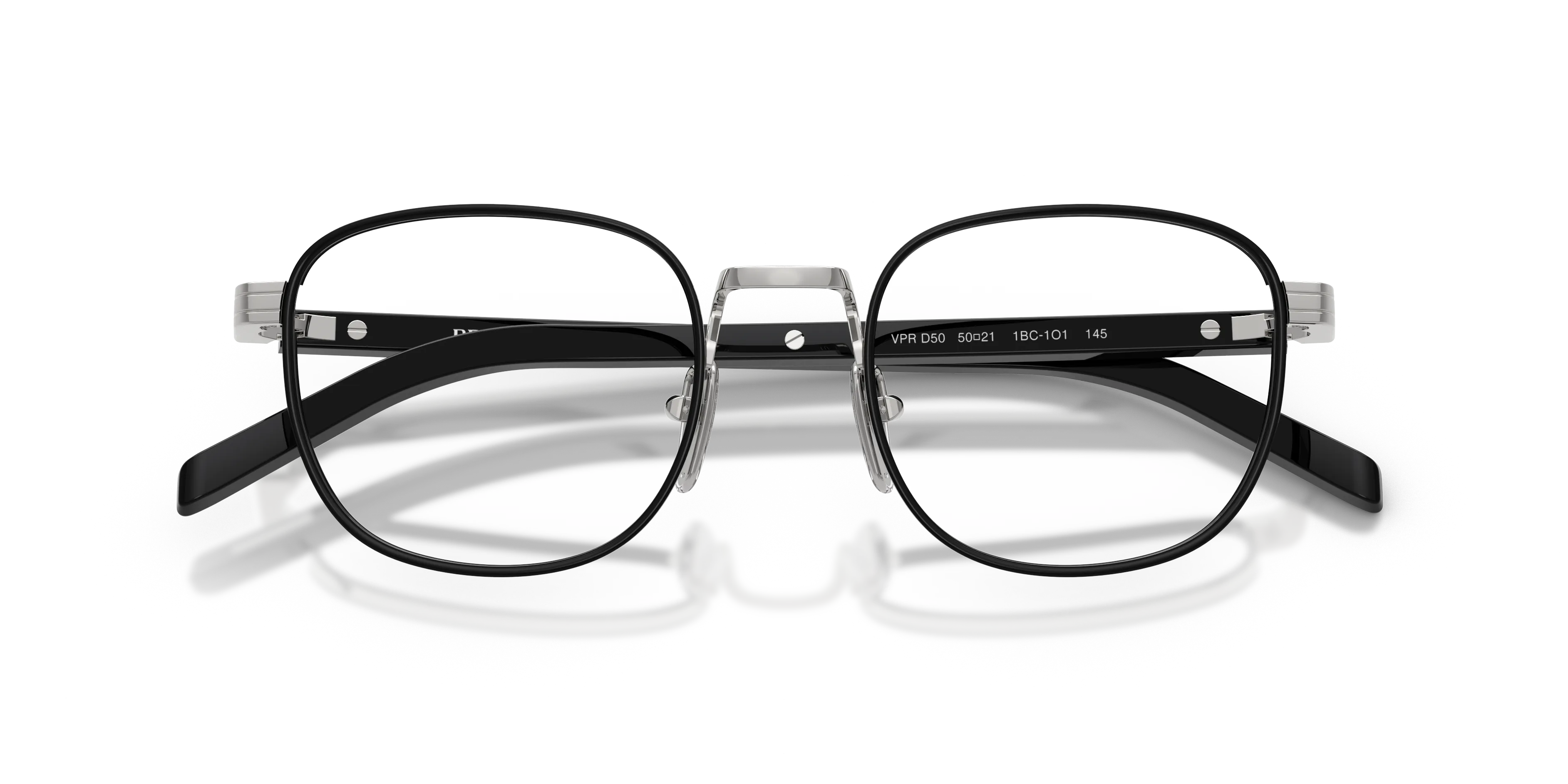 Prada PR D50V 1BC1O1 Montature da vista Metallo Argento Trasparente Pantos Normale - immagine 2