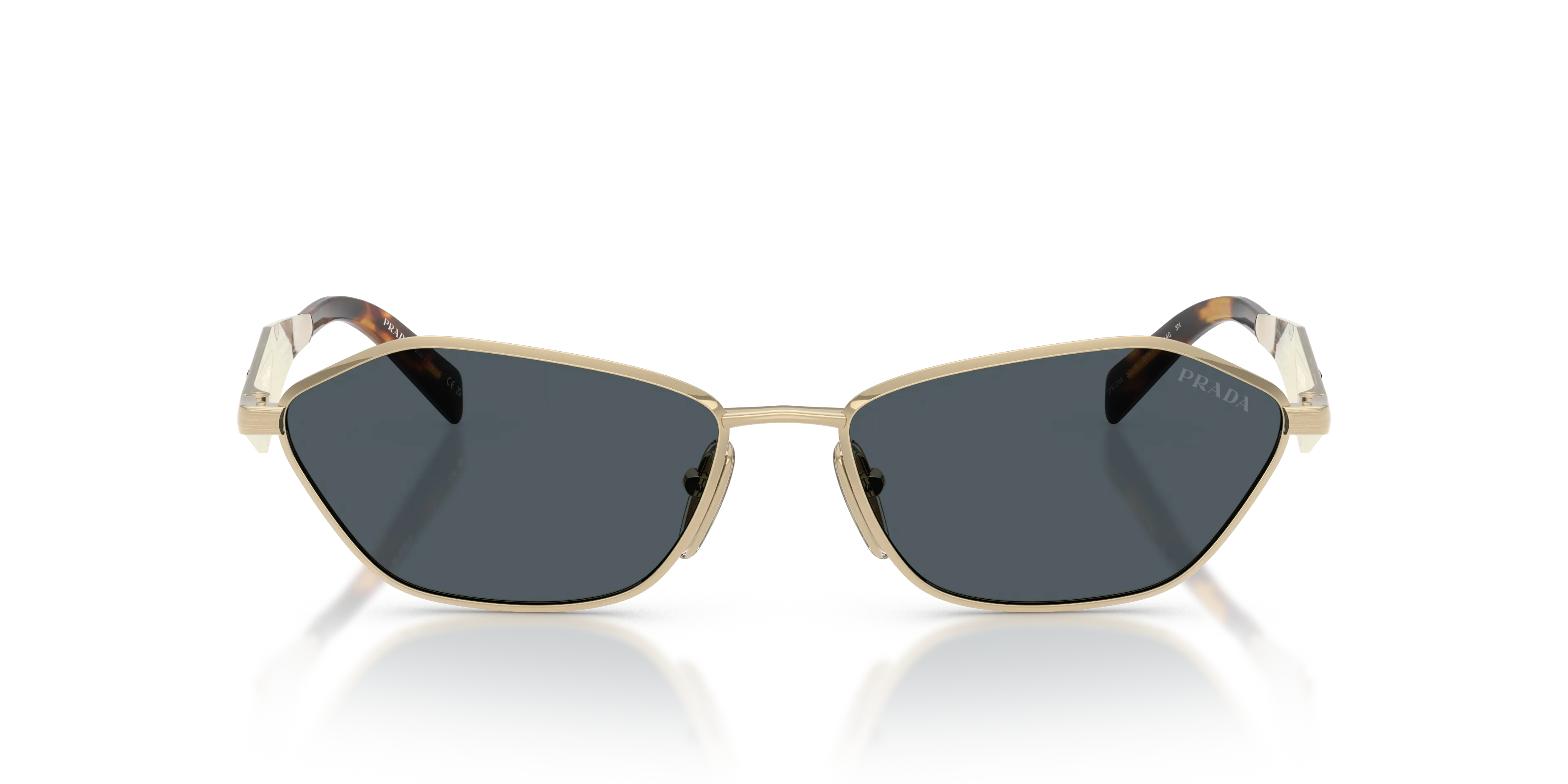 Prada PR D50S ZVN70B Occhiali da sole Metallo Oro Grigio Geometrica Normale - immagine 3