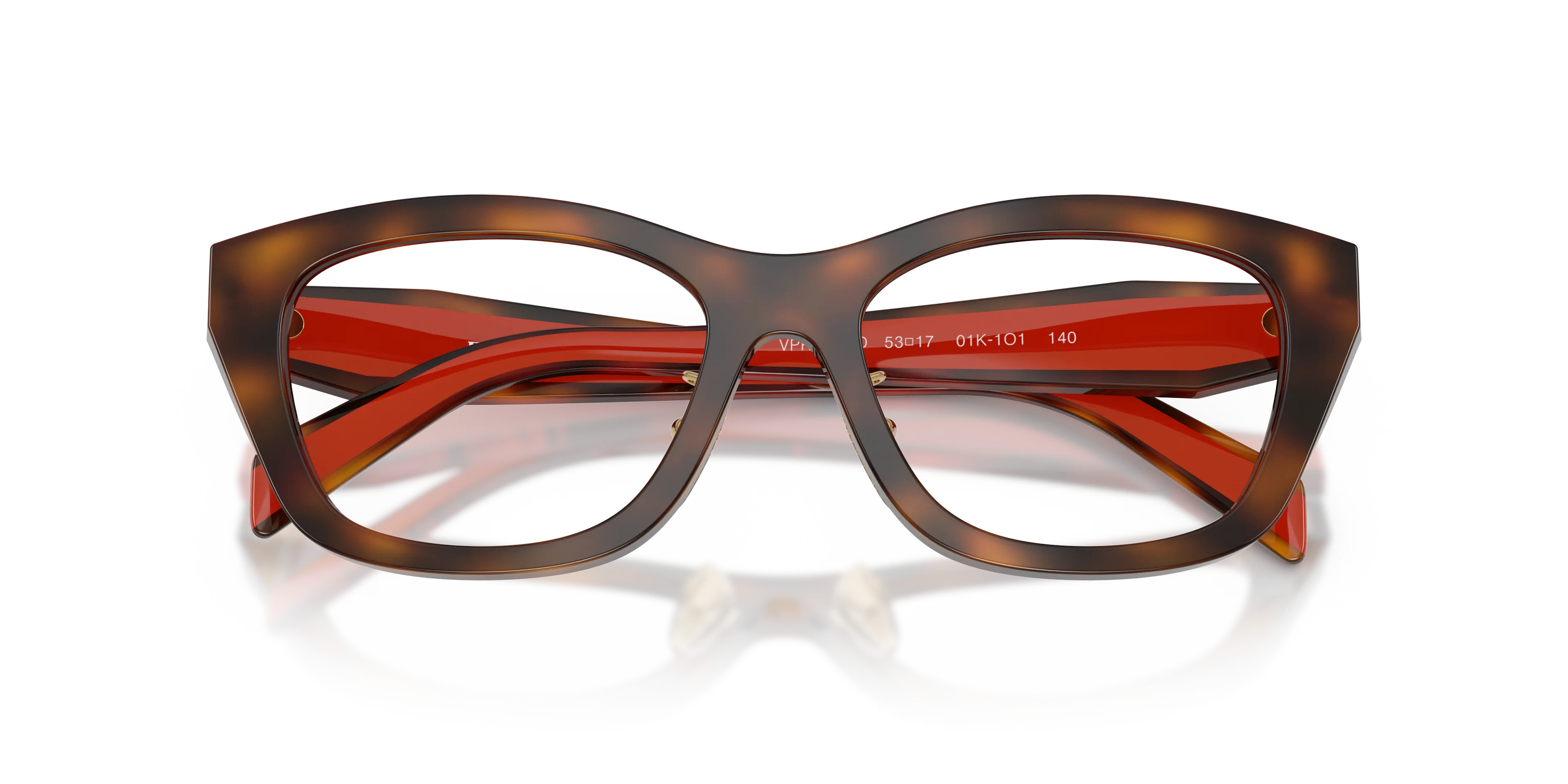 Prada PR D11VD 01K1O1 Montature da vista Acetato Tartaruga Trasparente Geometrica Normale - immagine 2