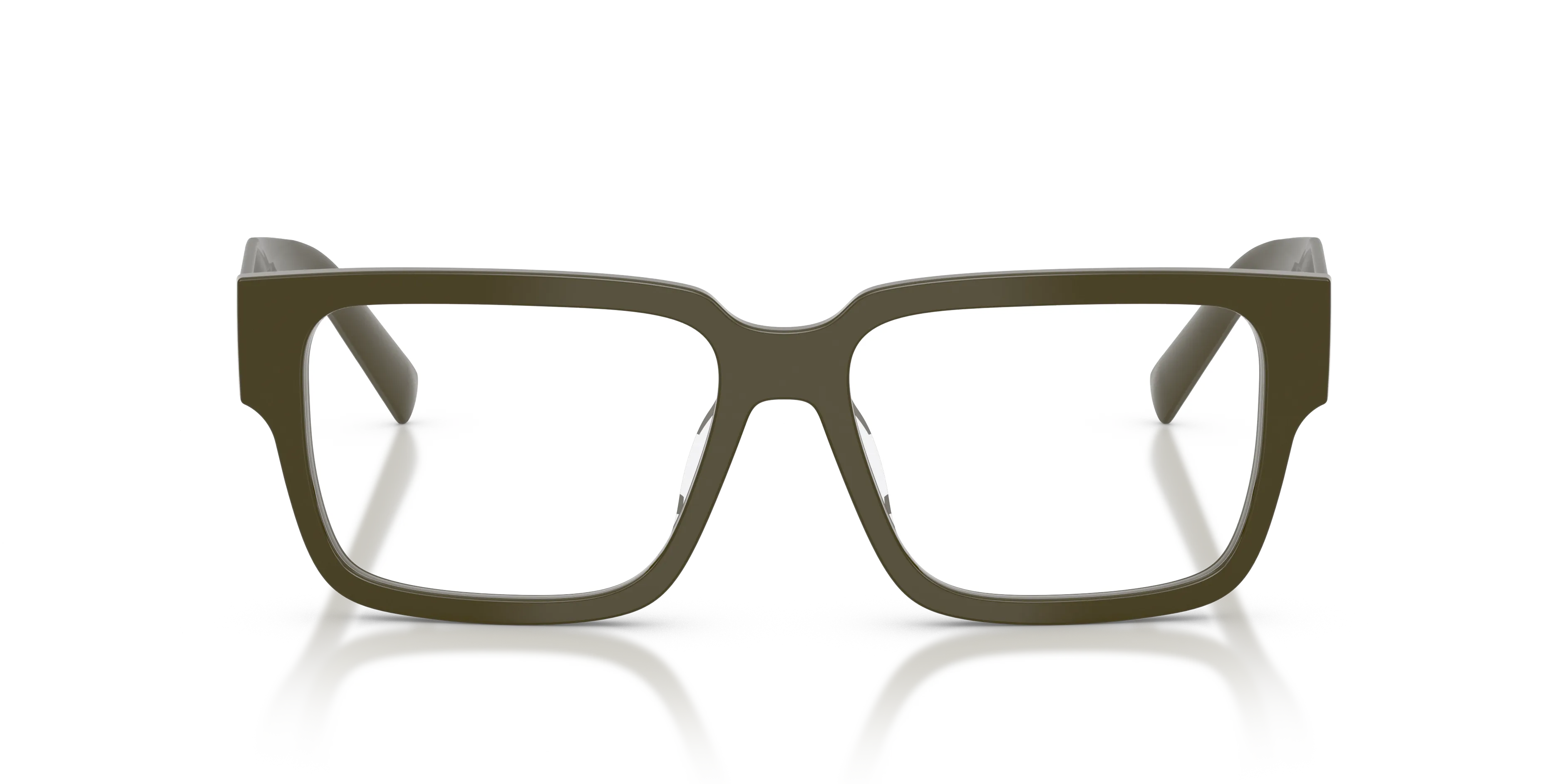 Prada PR D10VD 26J1O1 Montature da vista Acetato Verde Trasparente Squadrata Normale - immagine 3