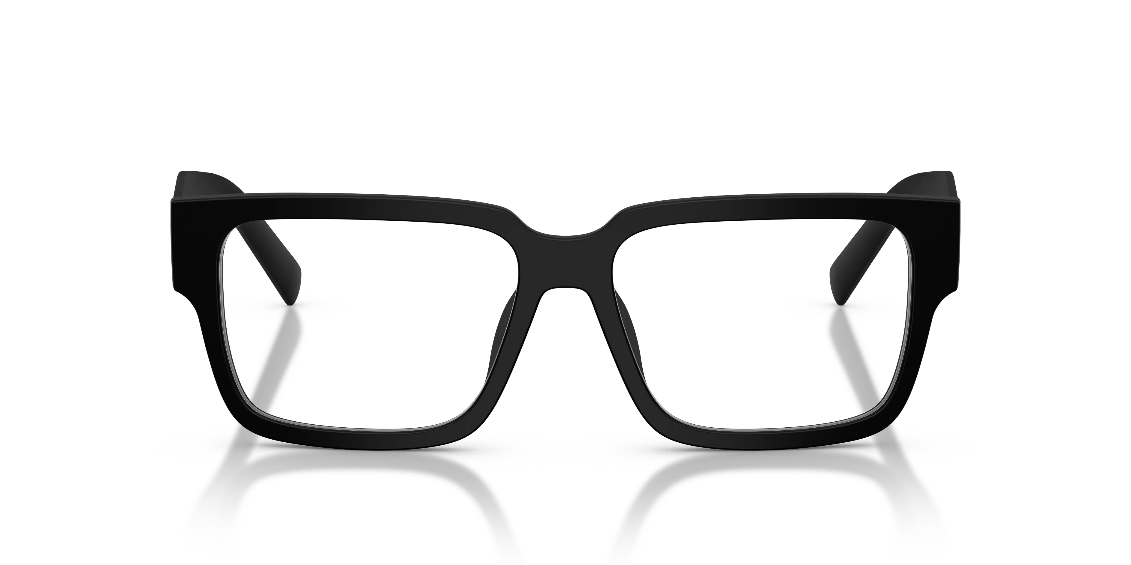 Prada PR D10VD 12P1O1 Montature da vista Acetato Nero Trasparente Squadrata Normale - immagine 3