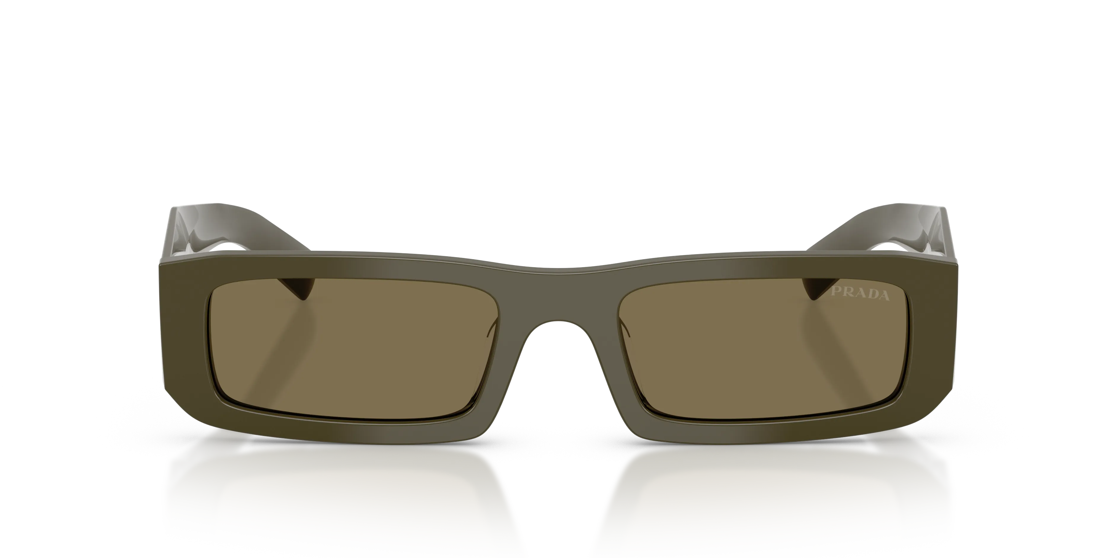 Prada PR D09SD 26J90F Occhiali da sole Acetato Verde Marrone Squadrata Normale - immagine 3