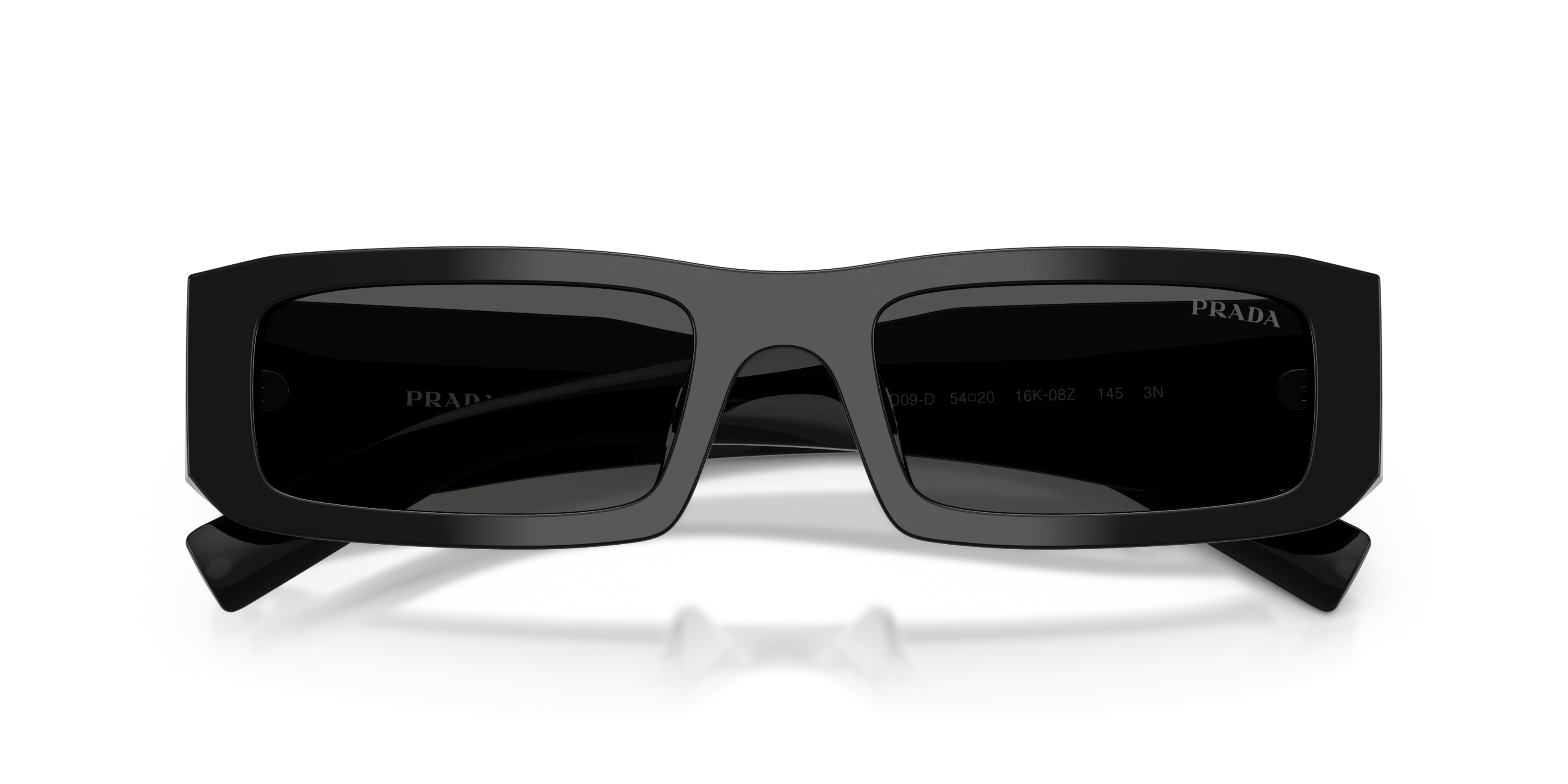 Prada PR D09SD 16K08Z Occhiali da sole Acetato Nero Grigio Squadrata Normale - immagine 2