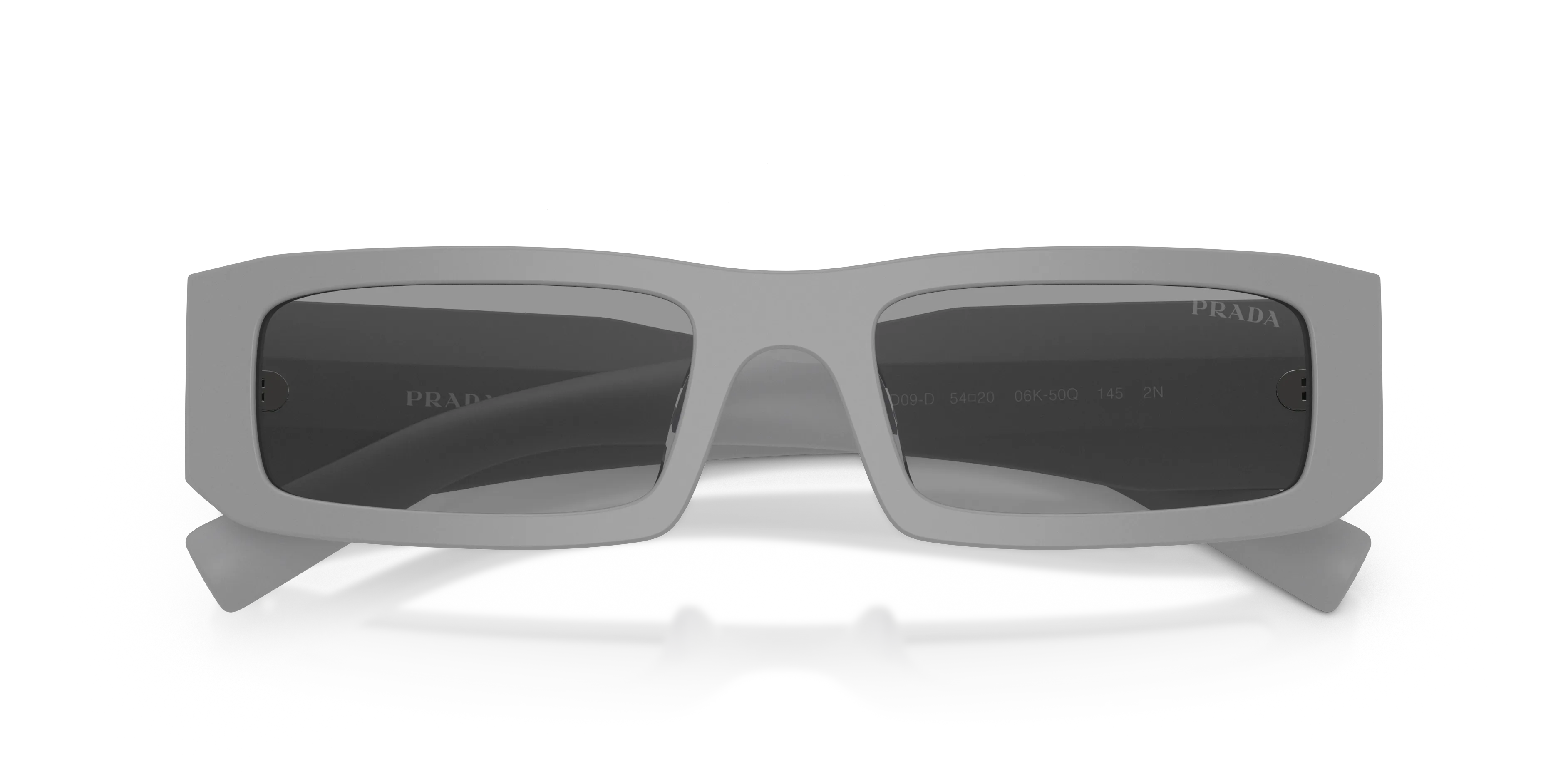 Prada PR D09SD 06K50Q Occhiali da sole Acetato Grigio Grigio Squadrata Normale - immagine 2